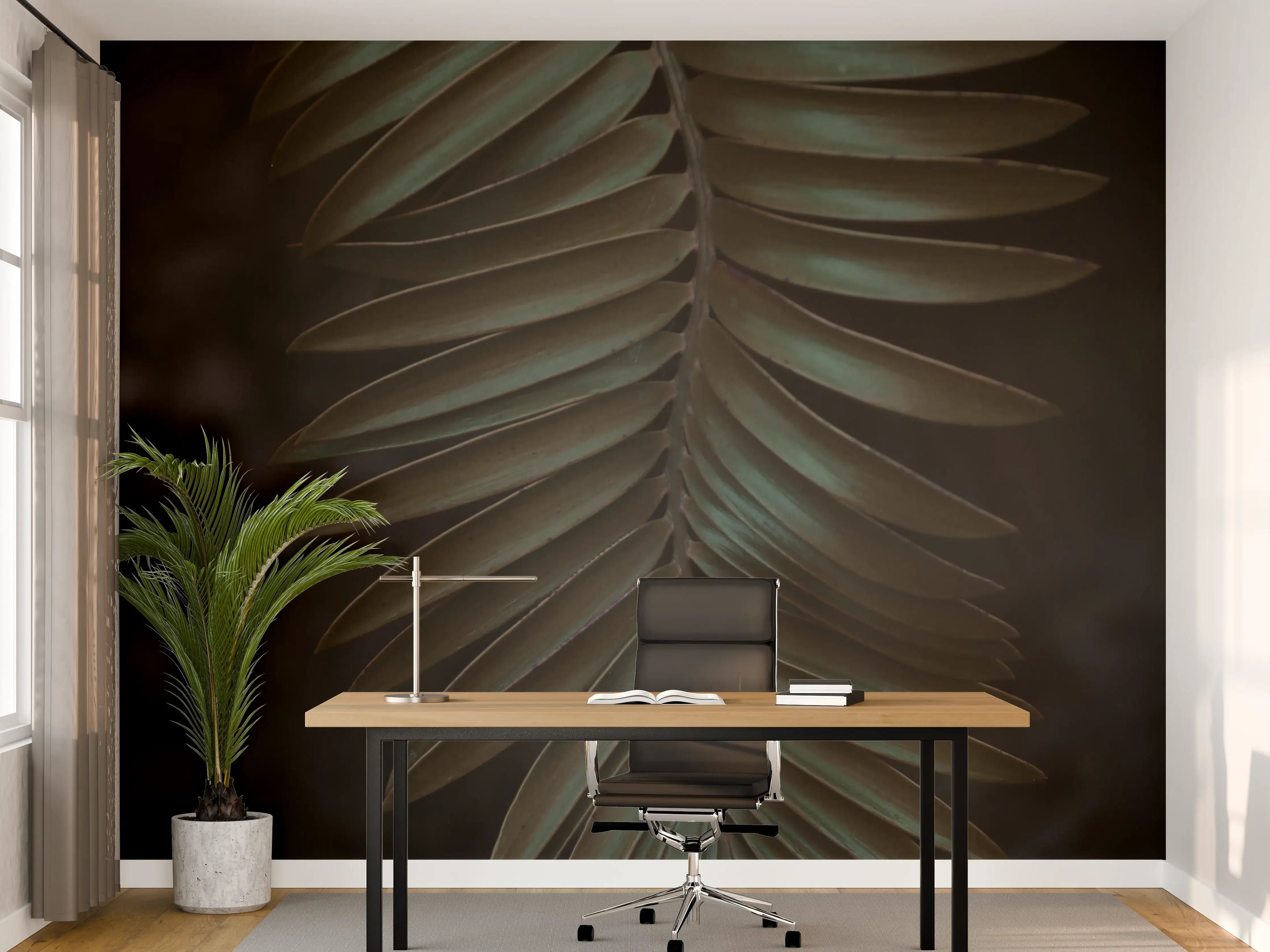 Büro Wandgestaltung - Palmenblätter