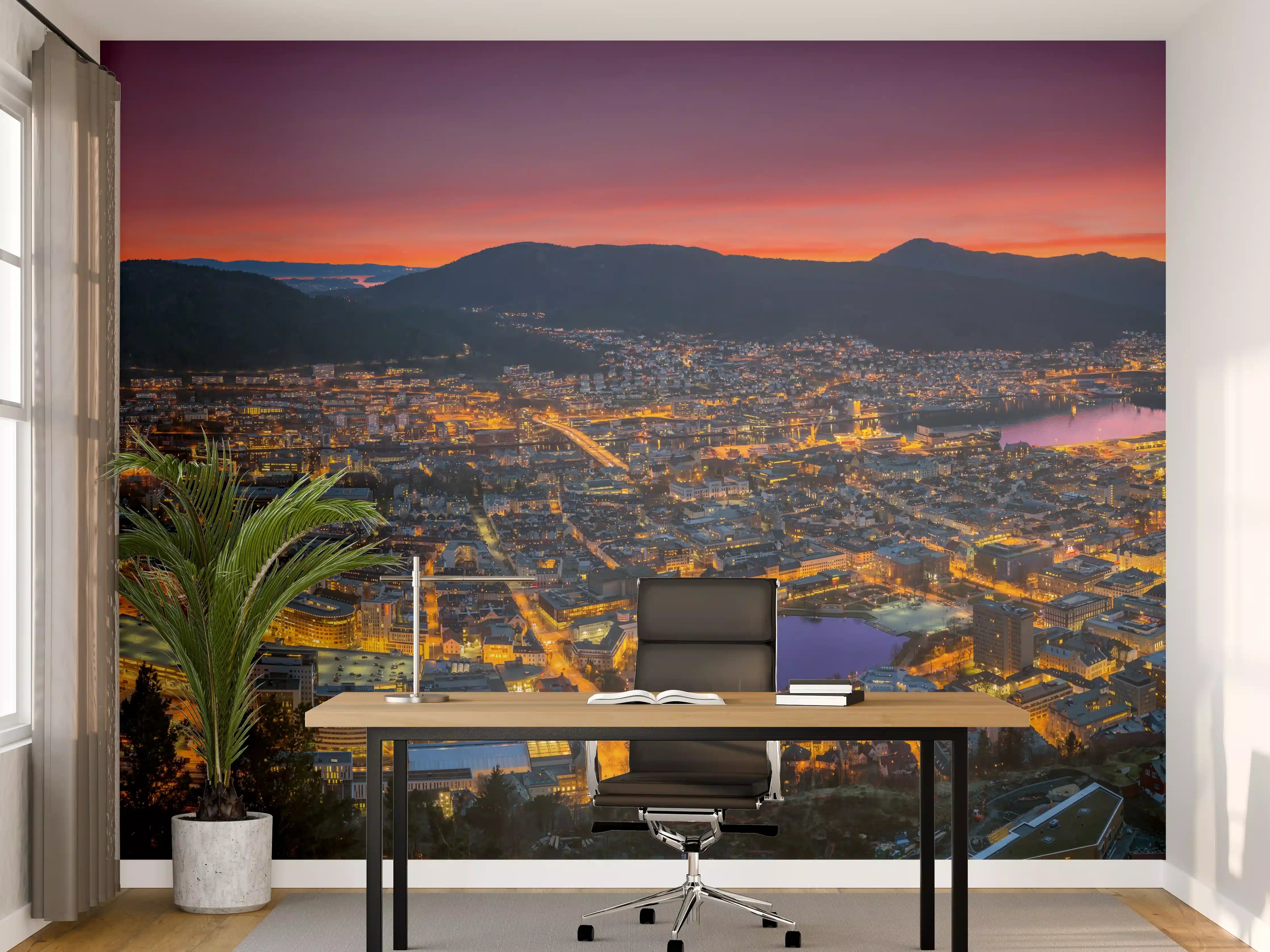 Büro Wandgestaltung - Panorama Floyen - Norwegen