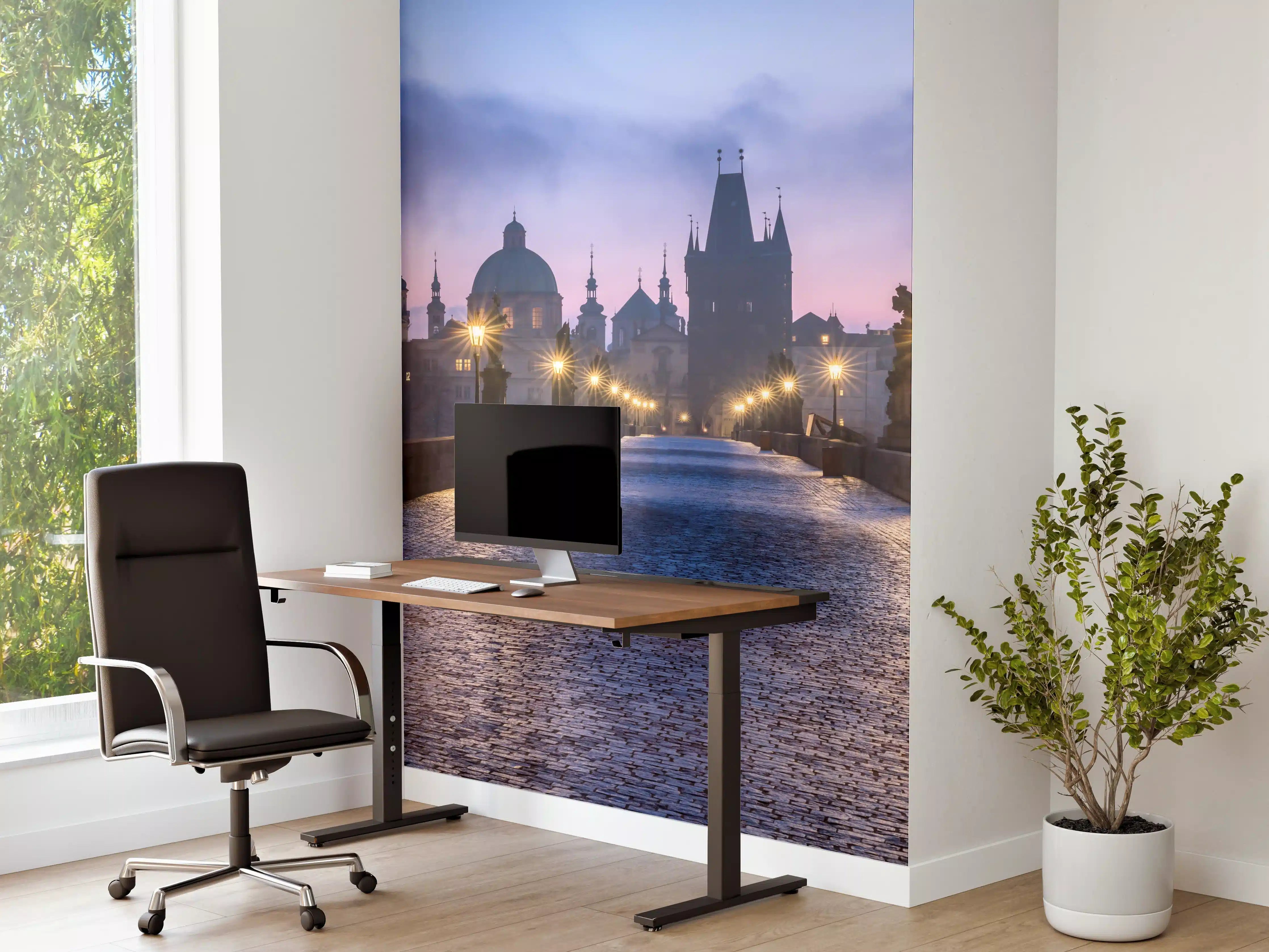 Büro Wandgestaltung - Panorama der Karlsbrücke in Prag