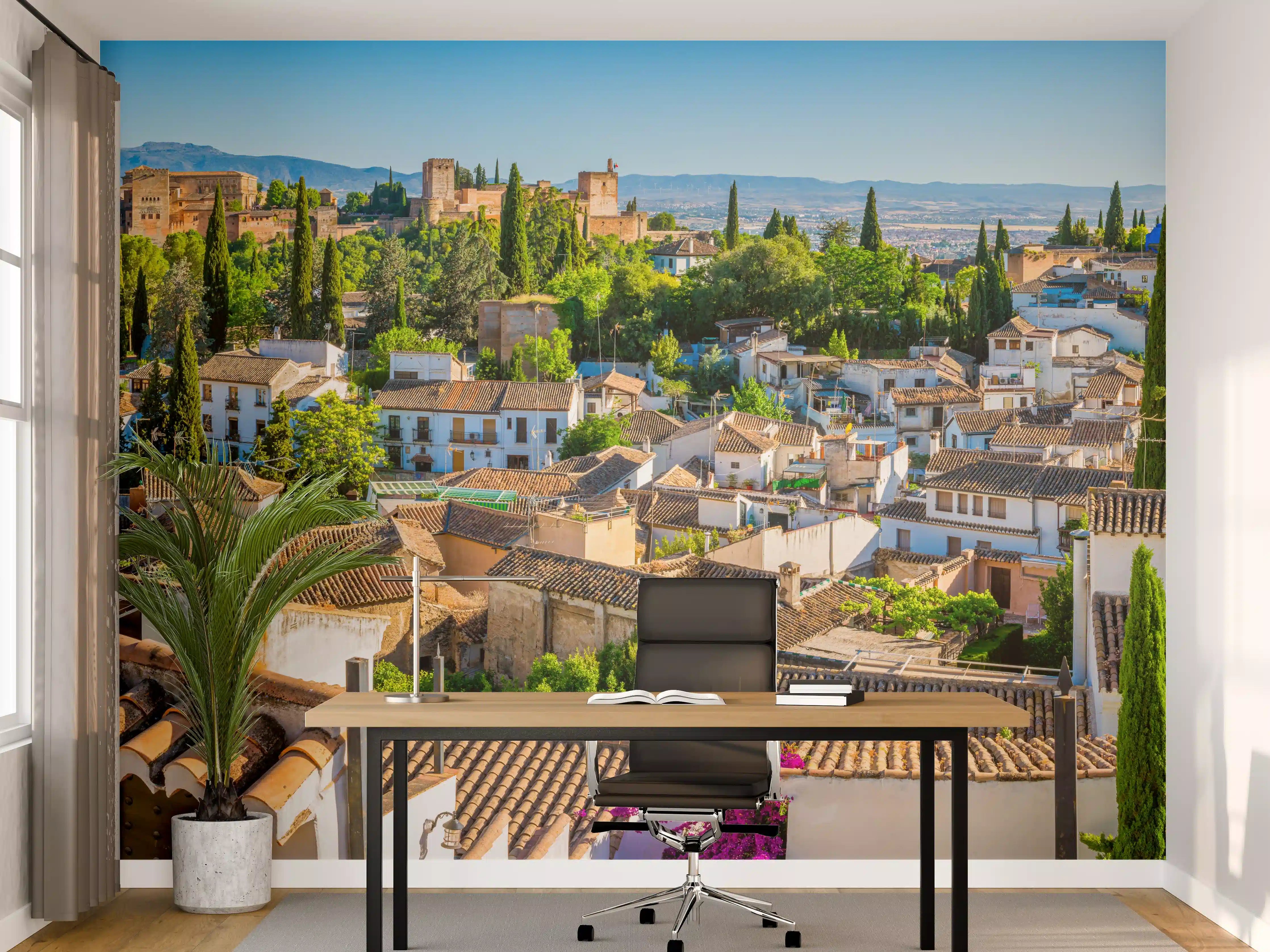 Büro Wandgestaltung - Panoramablick auf Albacin