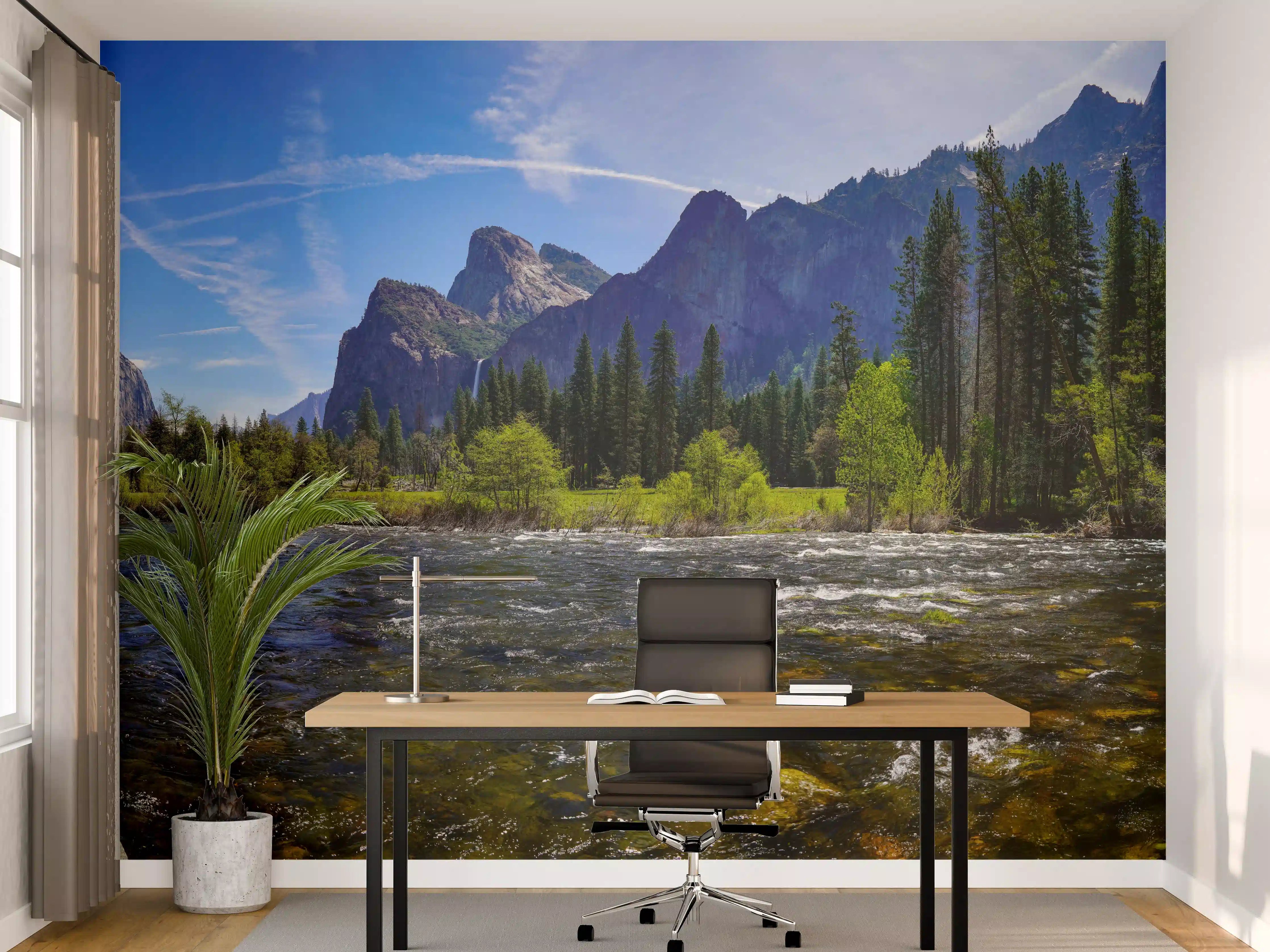 Büro Wandgestaltung - Panoramablick im Yosemite-Nationalpark