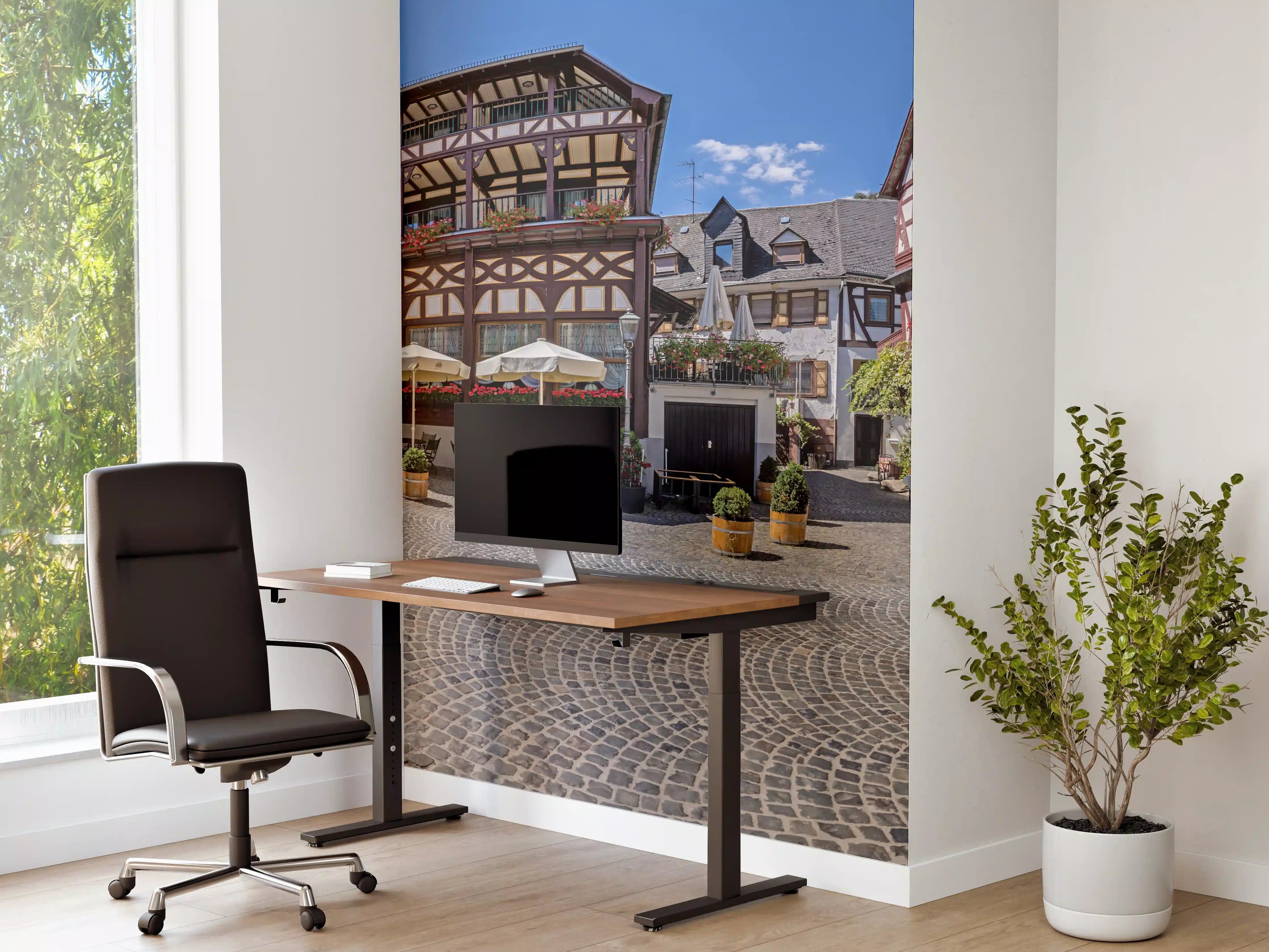 Büro Wandgestaltung - Panoramablick über Bacharach