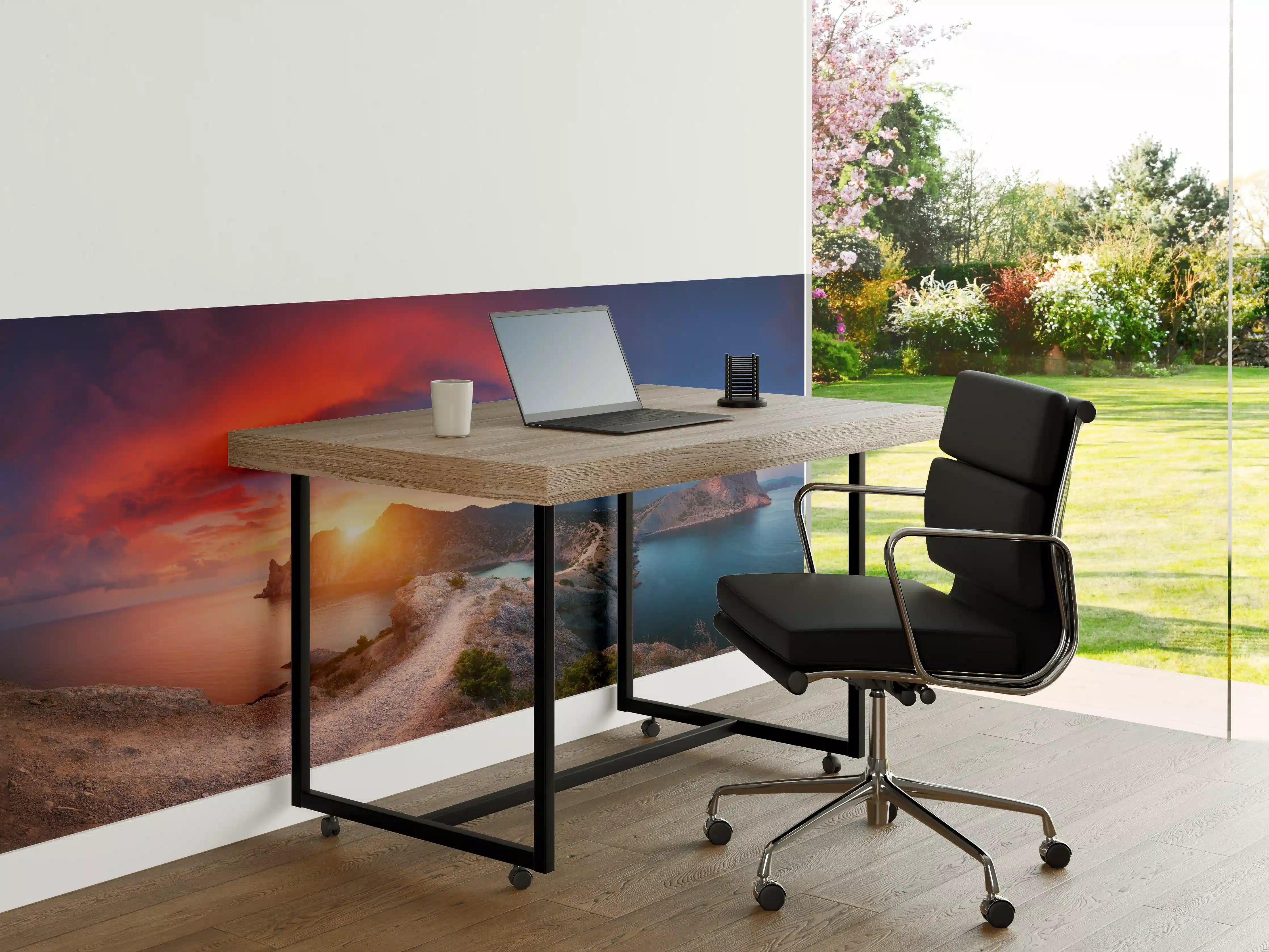 Büro Wandgestaltung - Panoramalandschaft mit Bergen