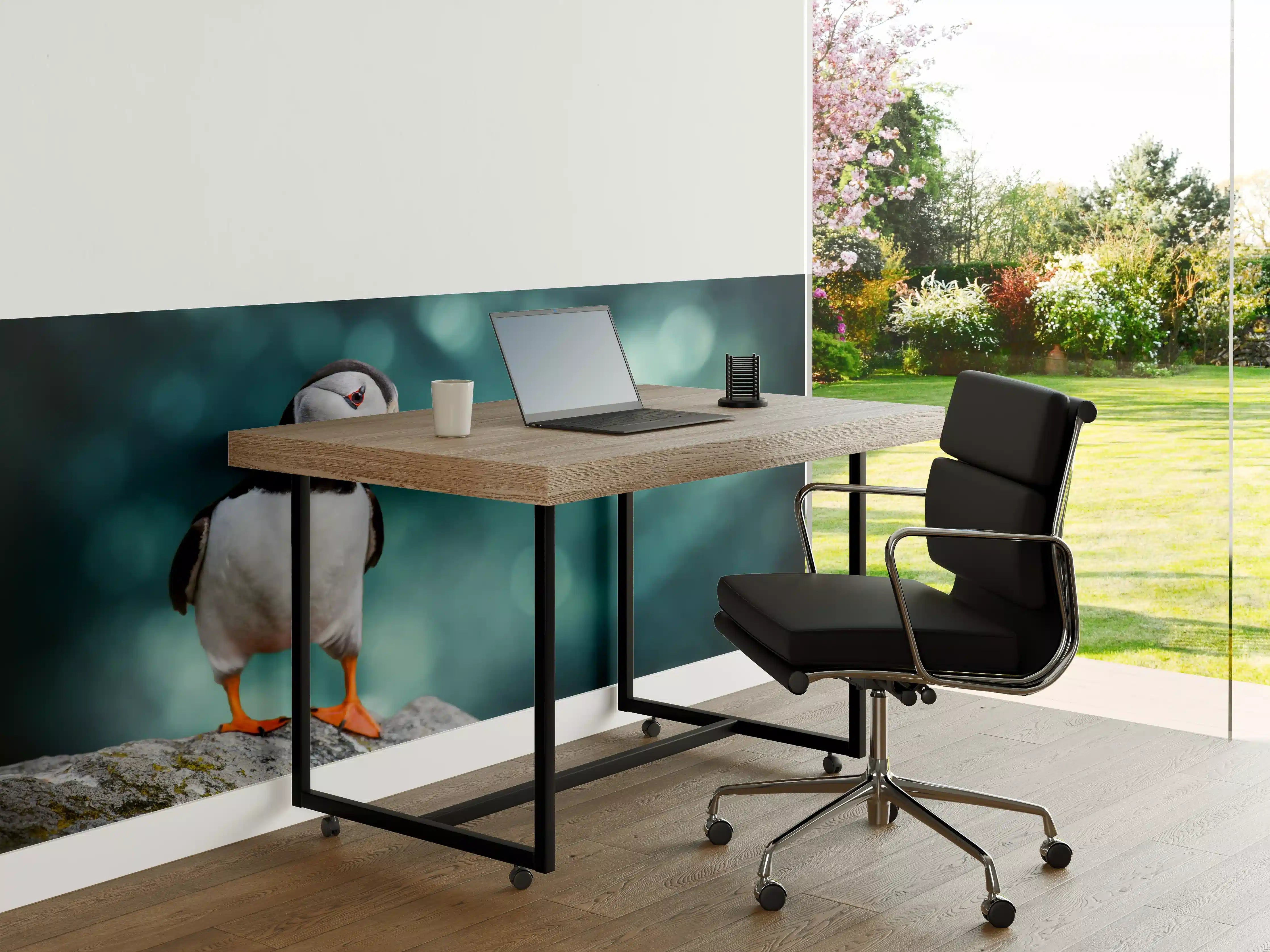 Büro Wandgestaltung - Papageientaucher auf Fels
