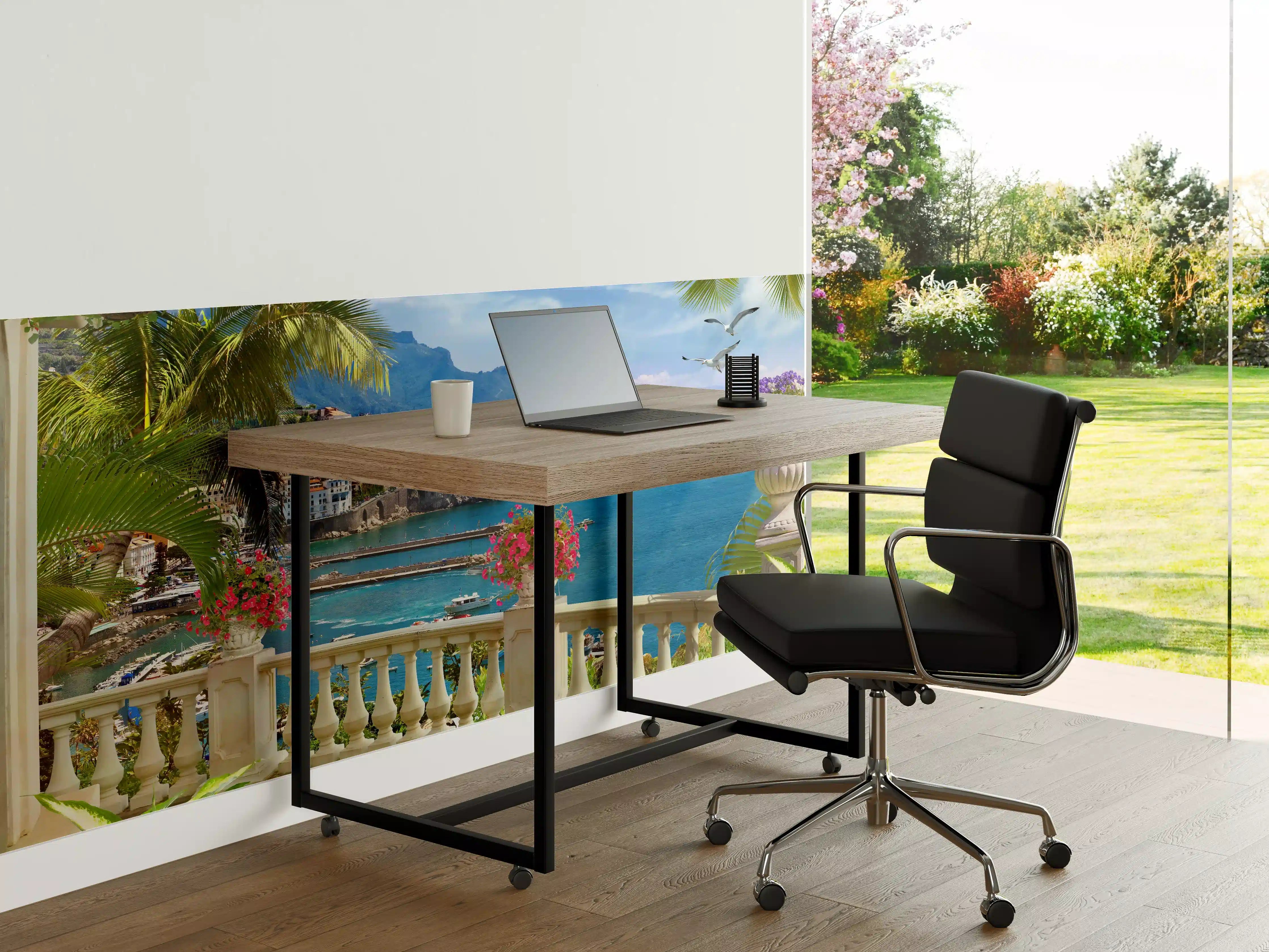 Büro Wandgestaltung - Paradiesischer Ausblick vom Balkon in Sizilien