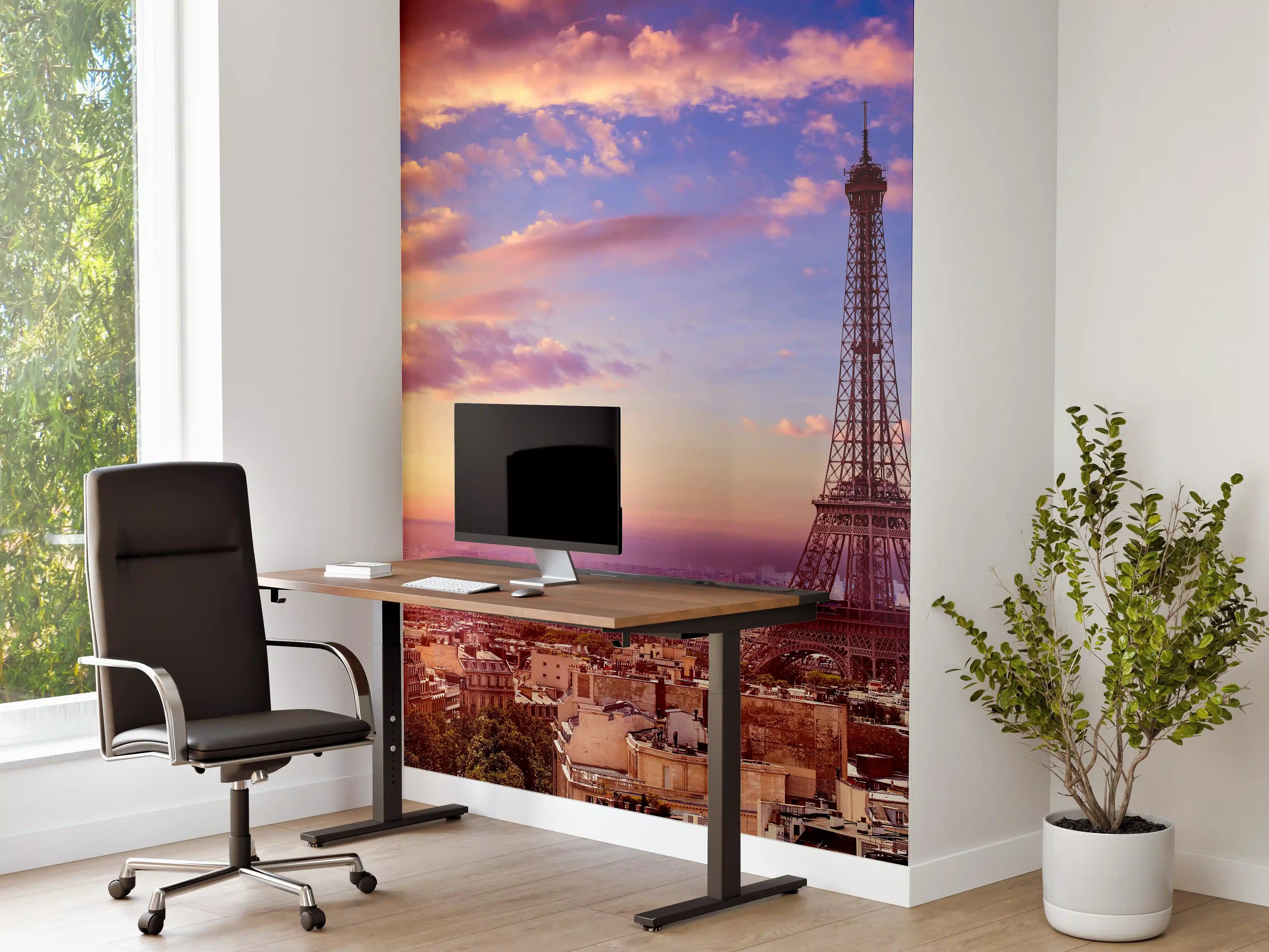 Büro Wandgestaltung - Pariser Eiffelturm aus der Luft 