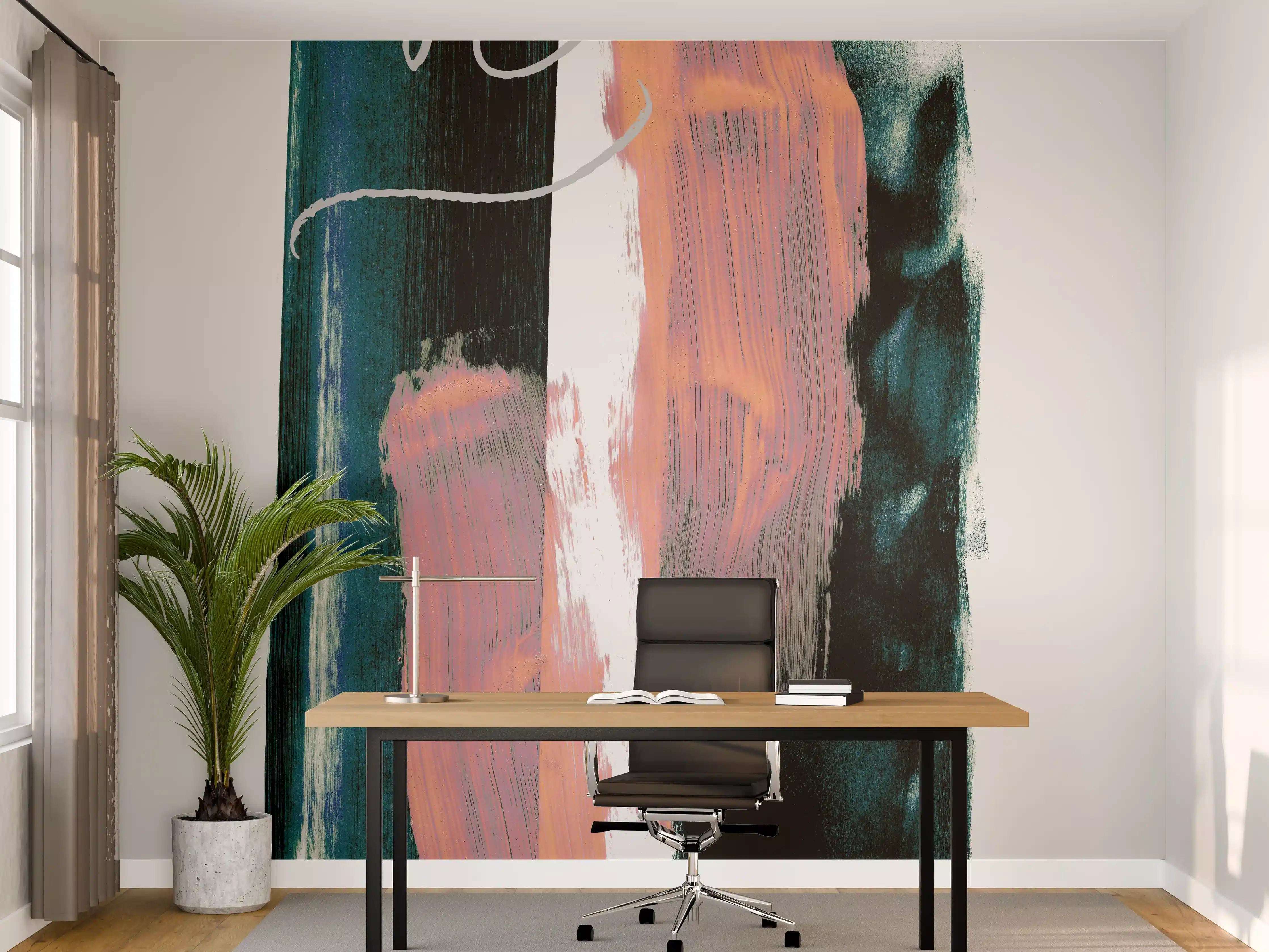 Büro Wandgestaltung - Pastell Abstrakte Pinselkunst