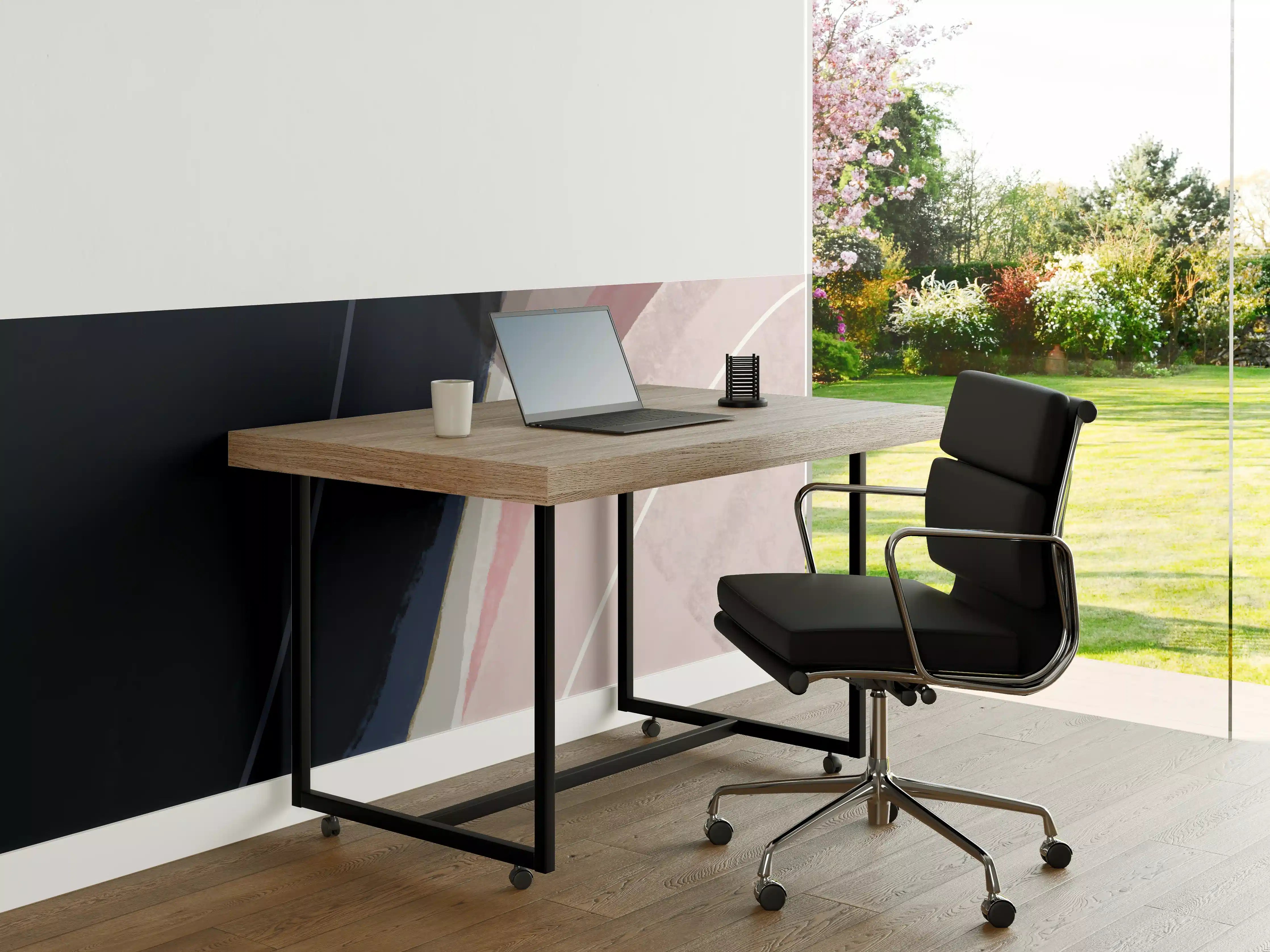 Büro Wandgestaltung - Pastell Grau Blau Abstraktion