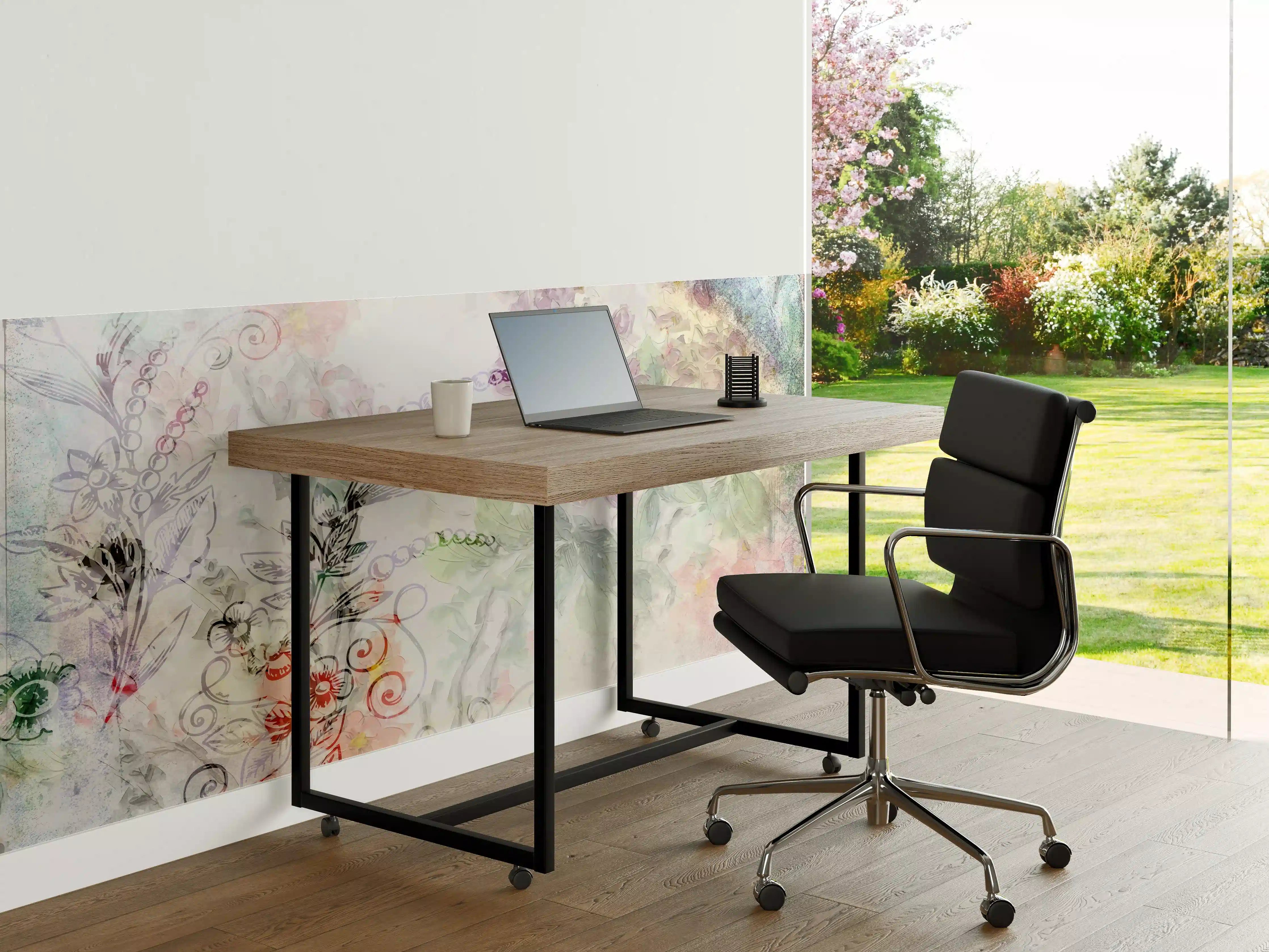 Büro Wandgestaltung - Pastellfarbene Blumenillustration