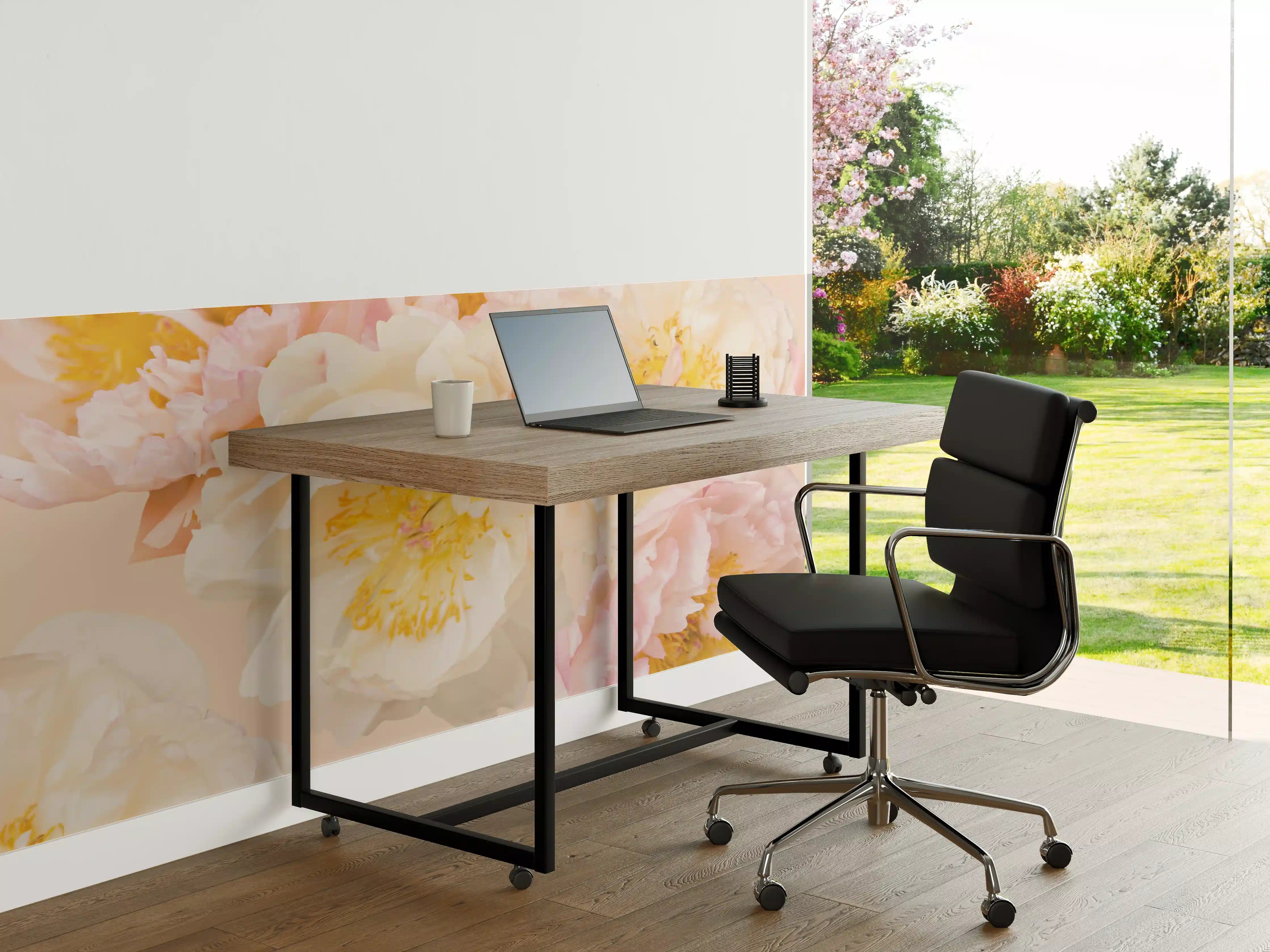 Büro Wandgestaltung - Pastellfarbene Blumenpracht