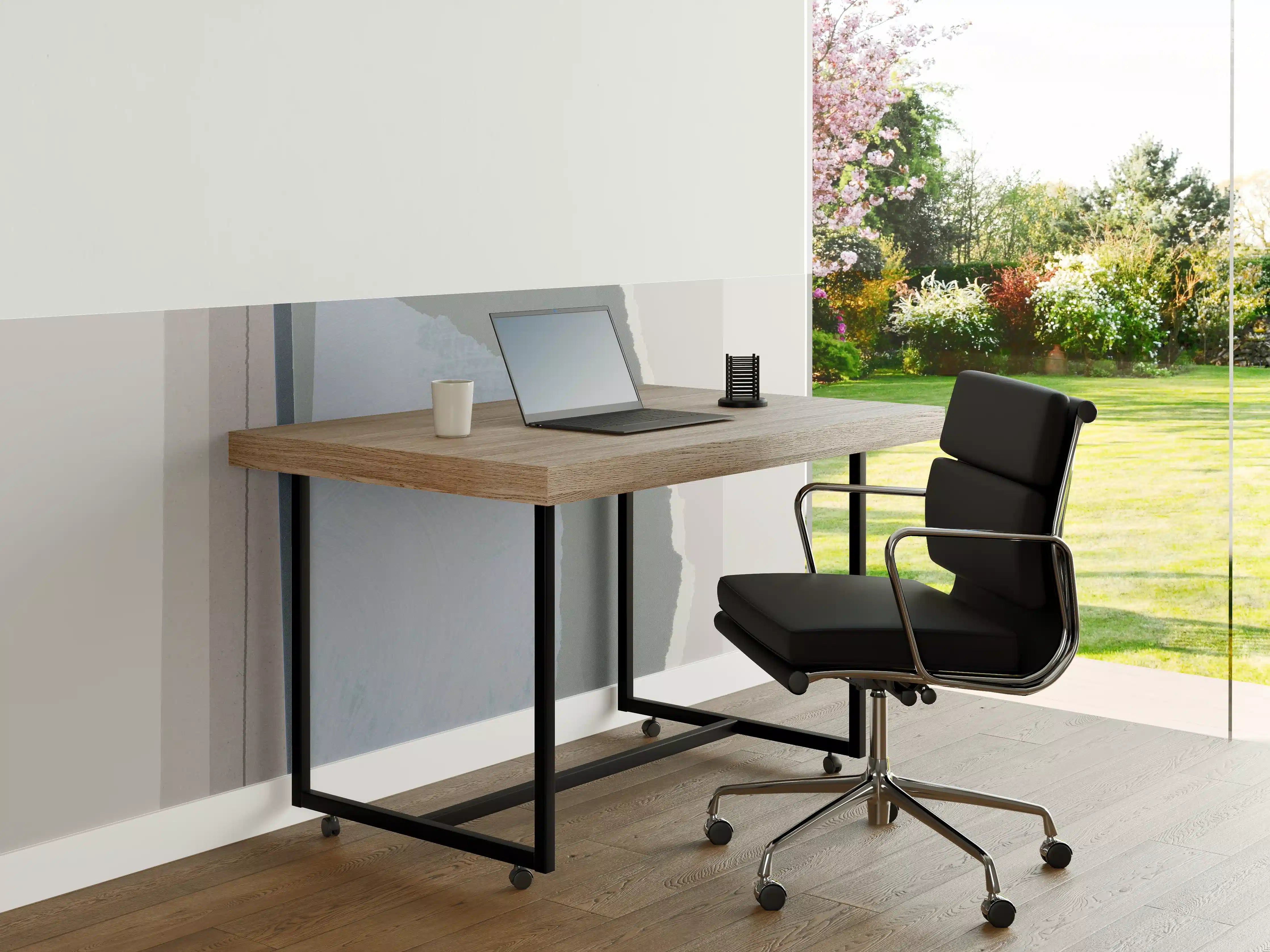 Büro Wandgestaltung - Pastellfarbene Collage mit geometrischen Formen