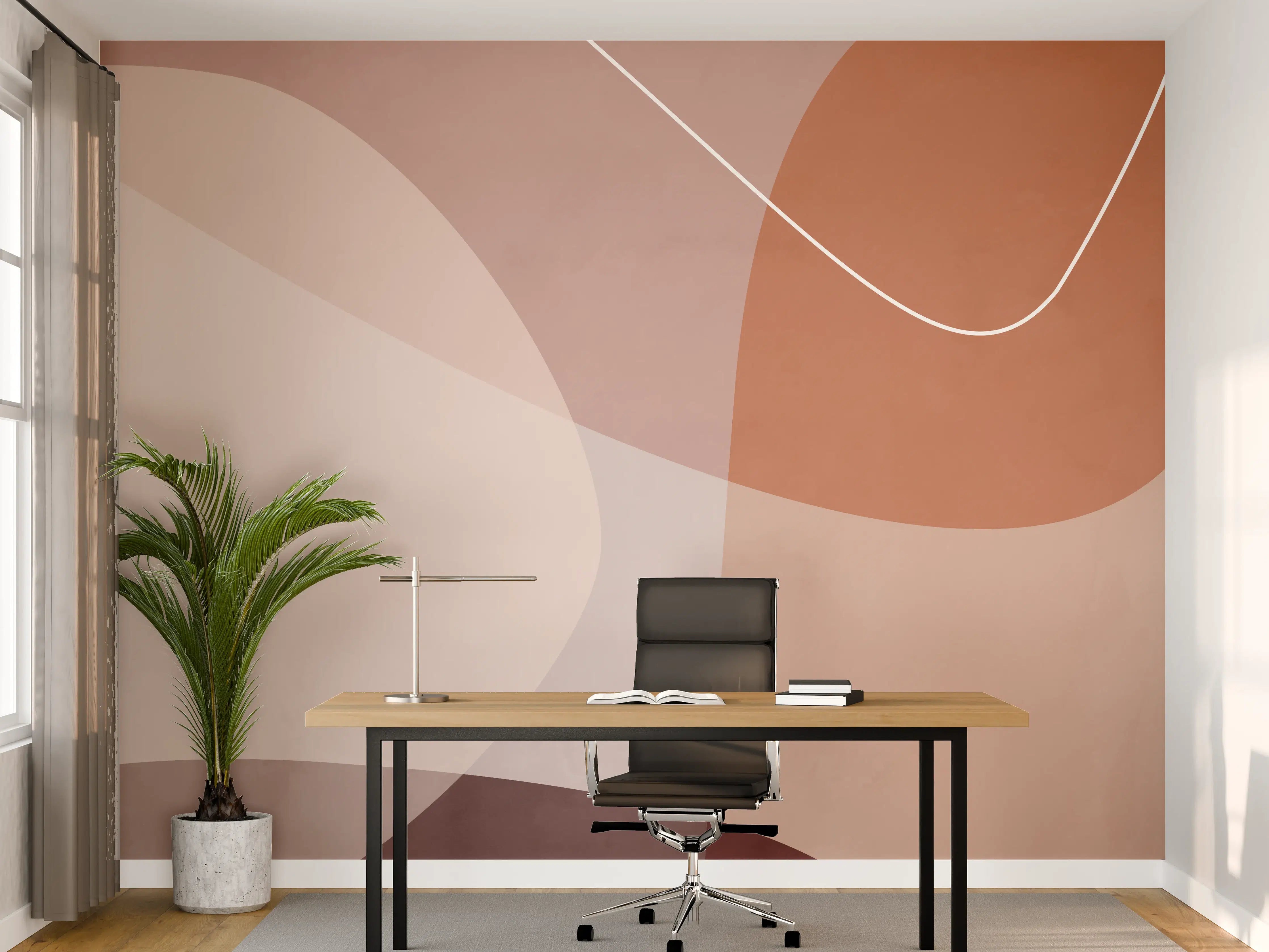 Büro Wandgestaltung - Pastellfarbene Organische Formen