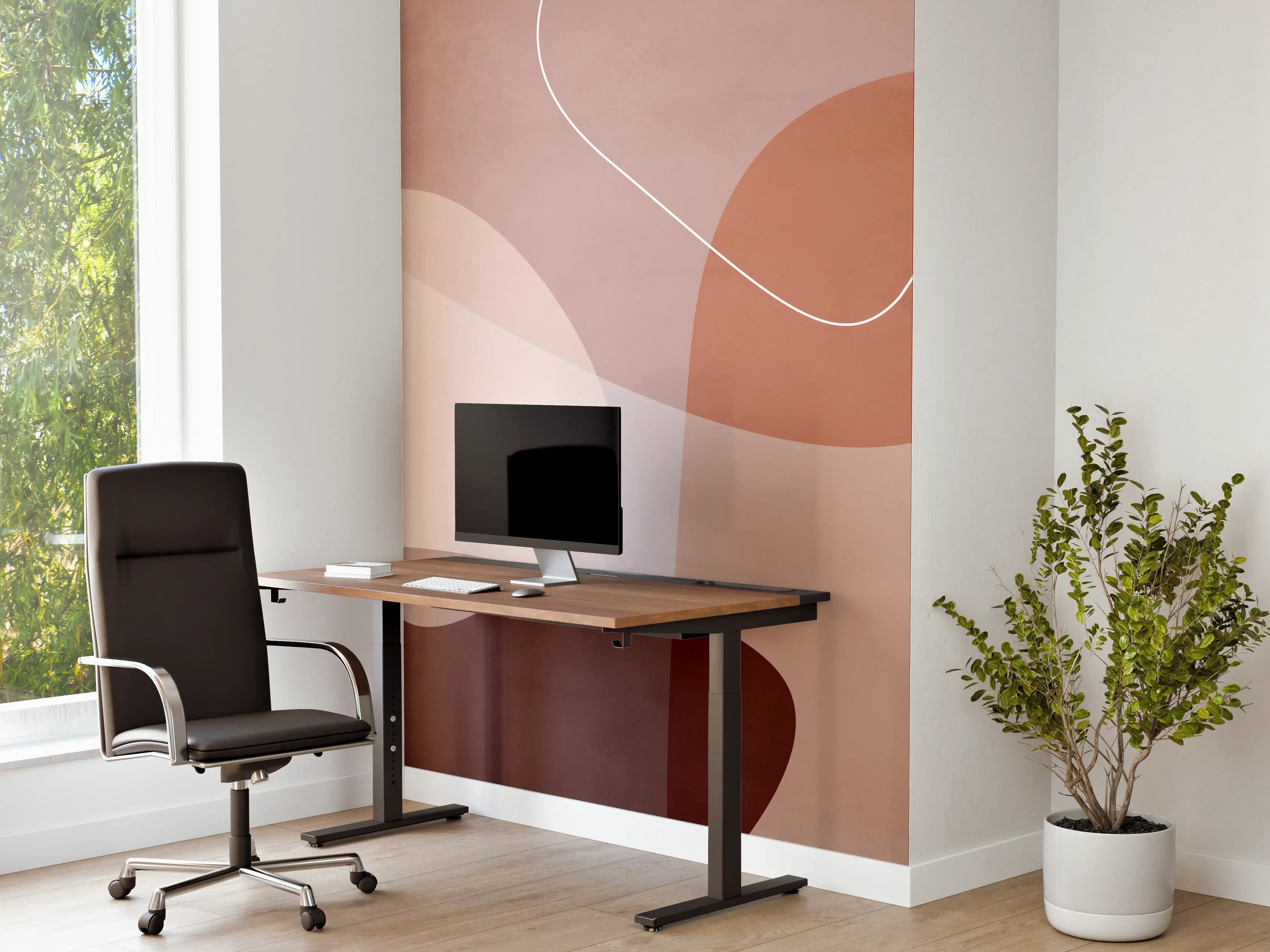 Büro Wandgestaltung - Pastellfarbene Organische Formen