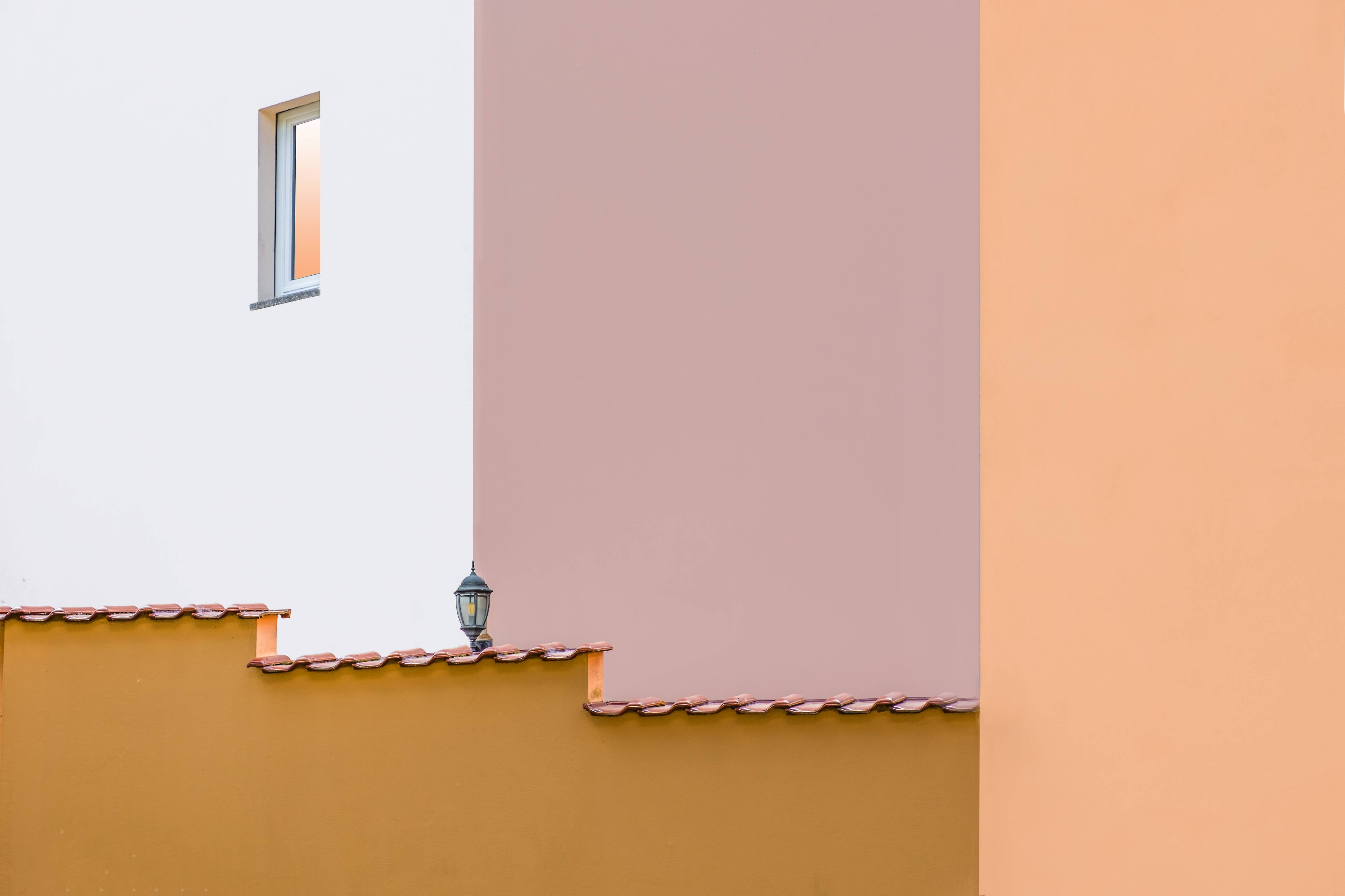 Büro Wandgestaltung-Pastellfarbene Stadtszenerie