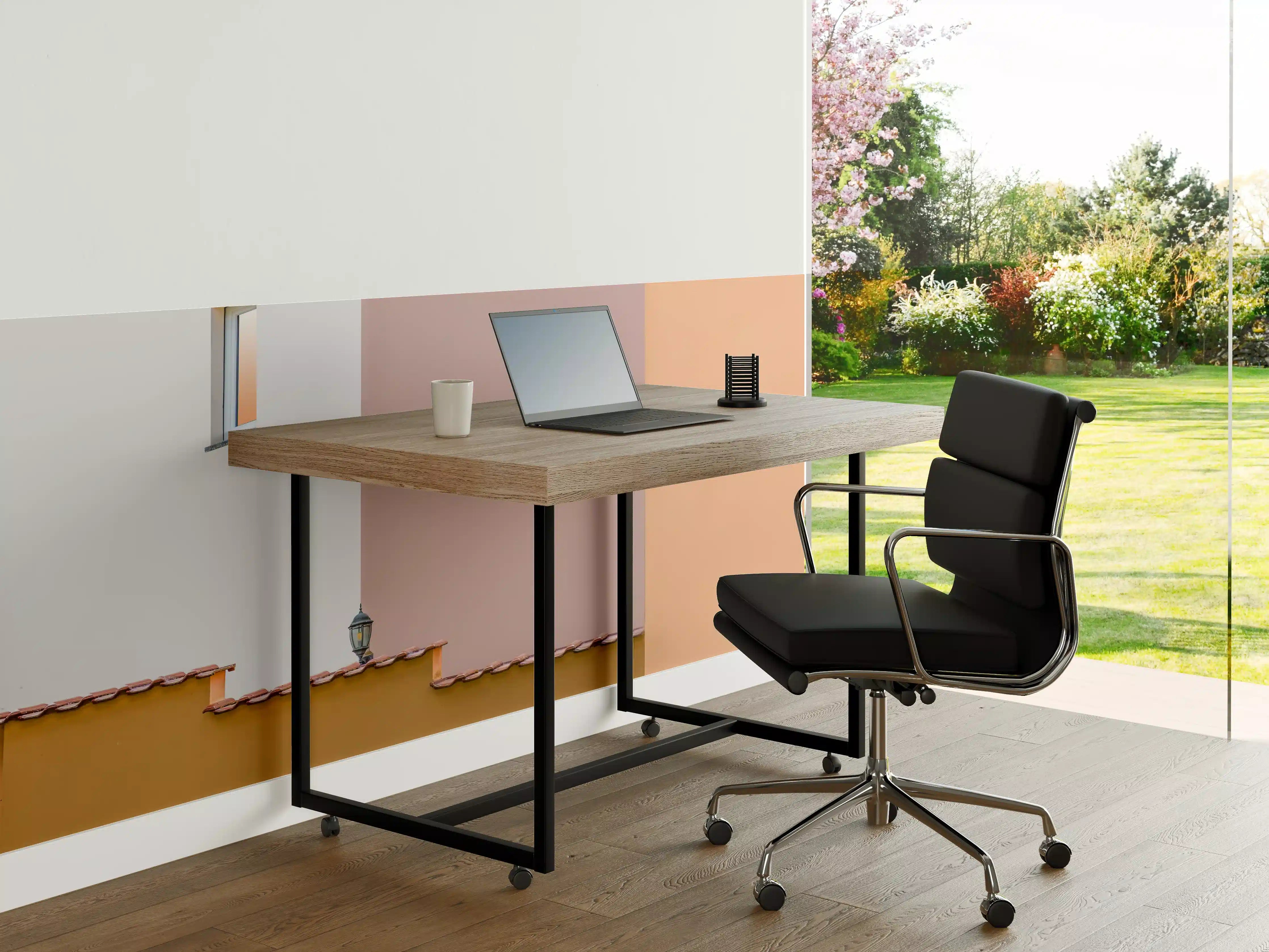 Büro Wandgestaltung - Pastellfarbene Stadtszenerie