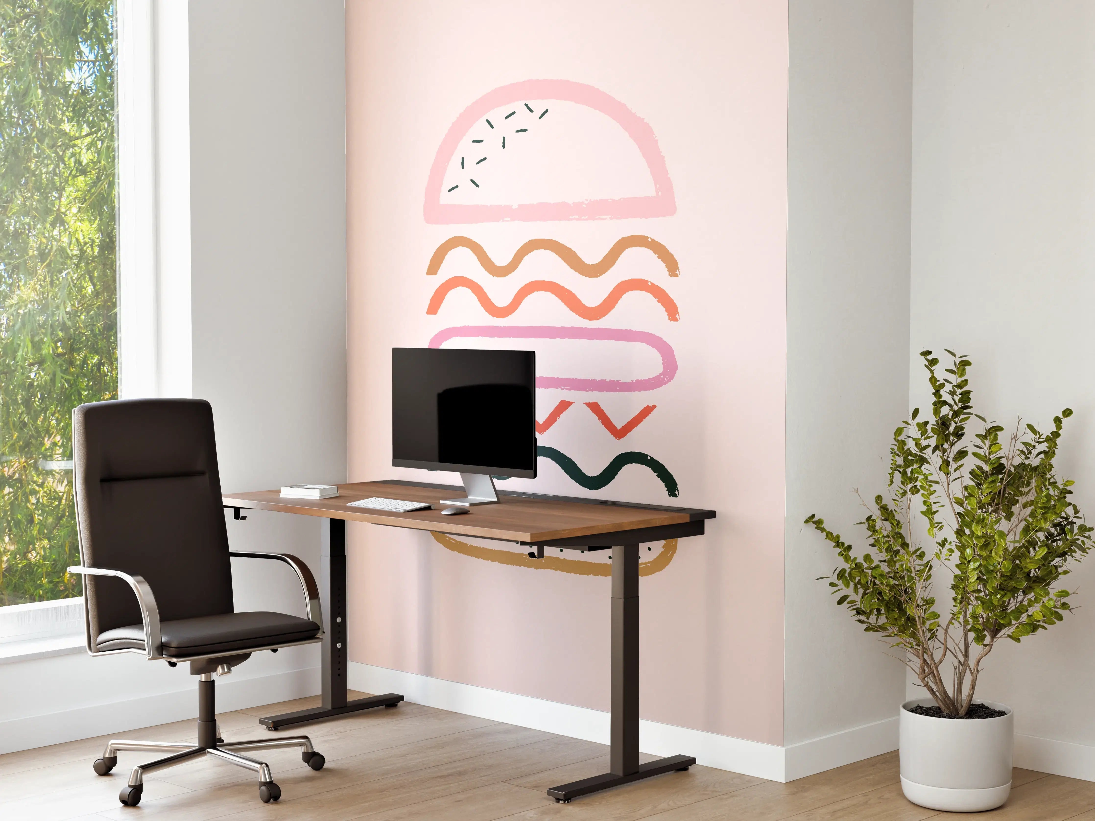 Büro Wandgestaltung - Pastellfarbener Abstrakter Hamburger