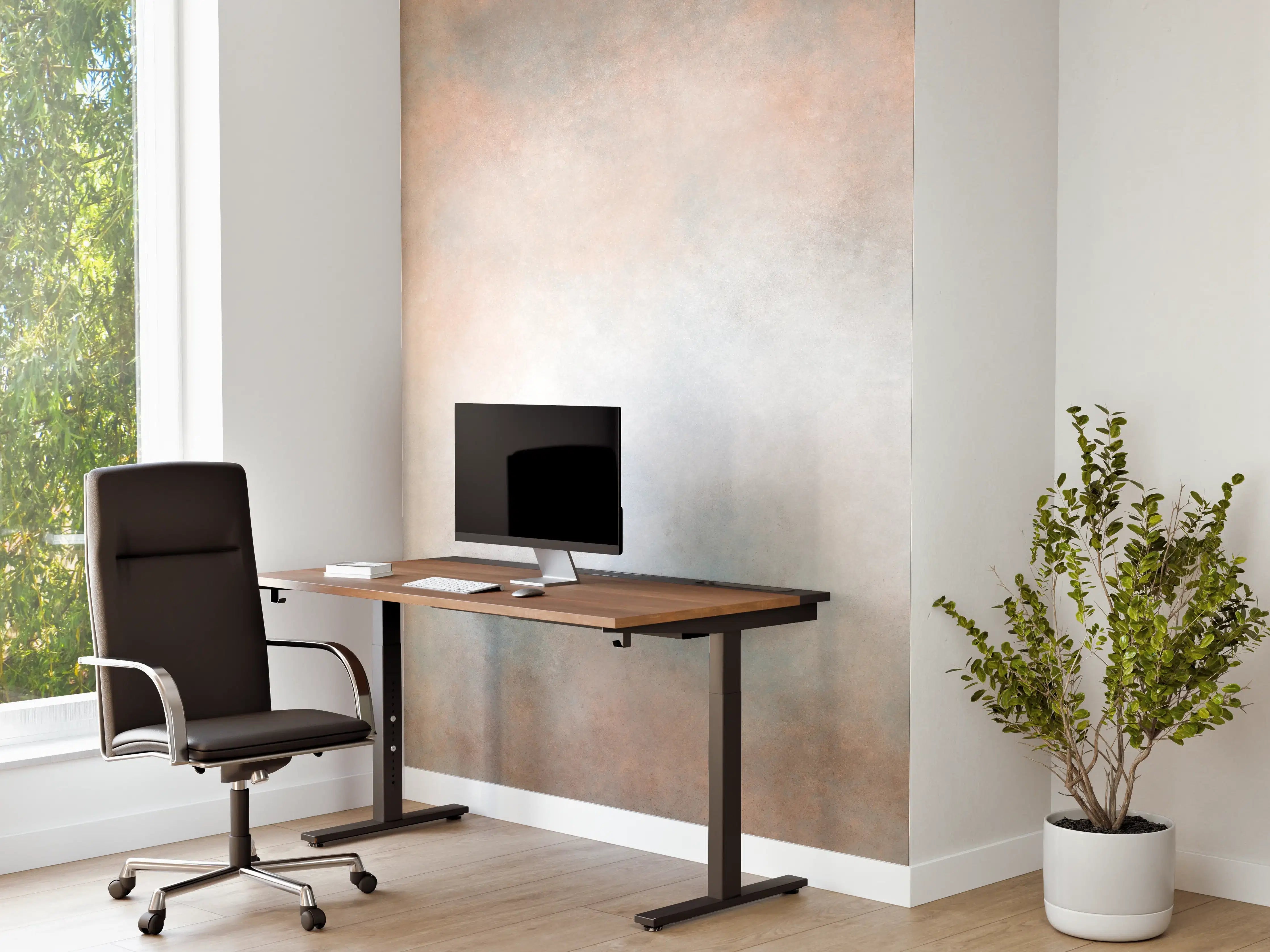 Büro Wandgestaltung - Pastellfarbiges beige-blaues Design 