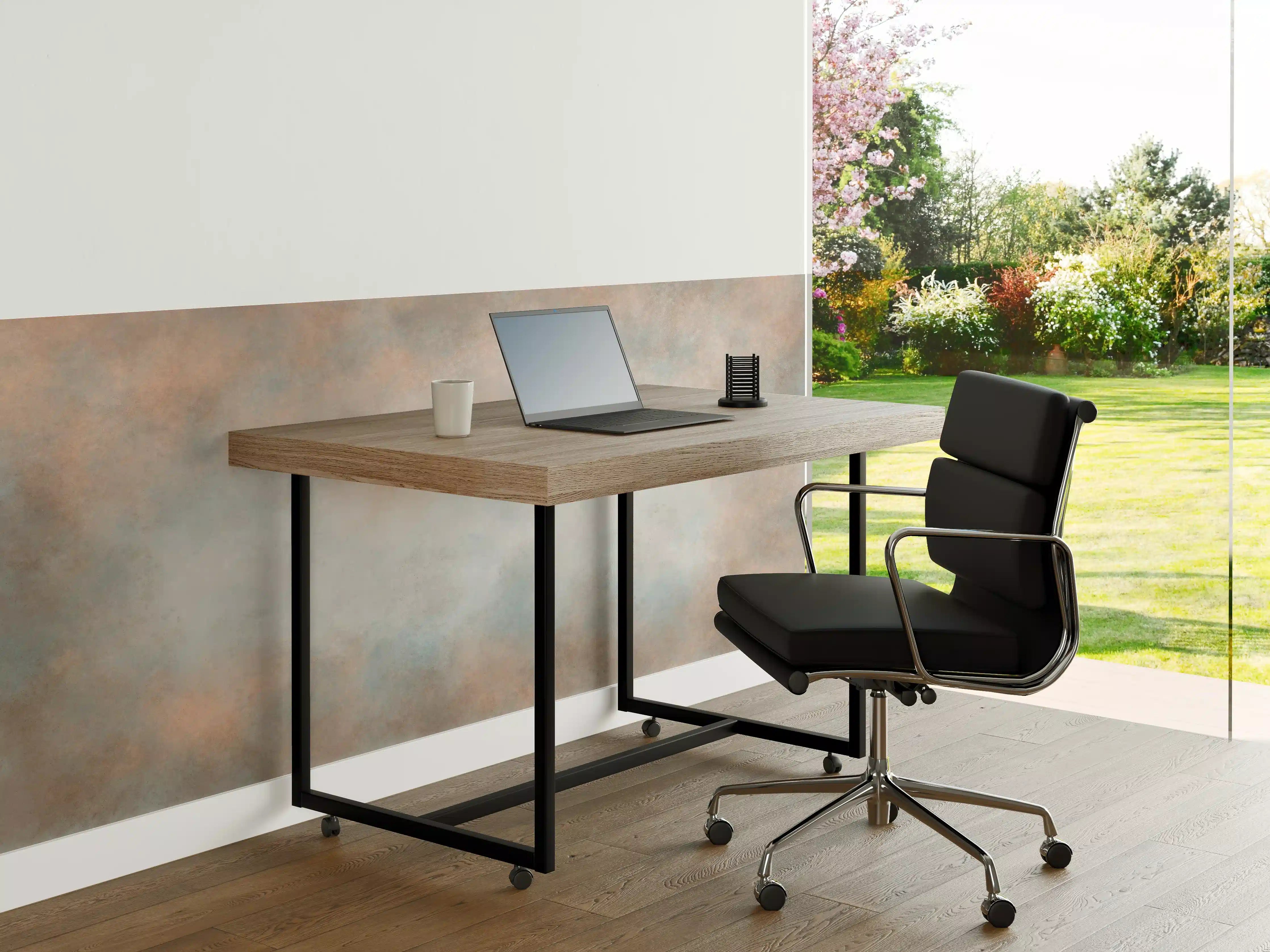 Büro Wandgestaltung - Pastellfarbiges beige-blaues Design 