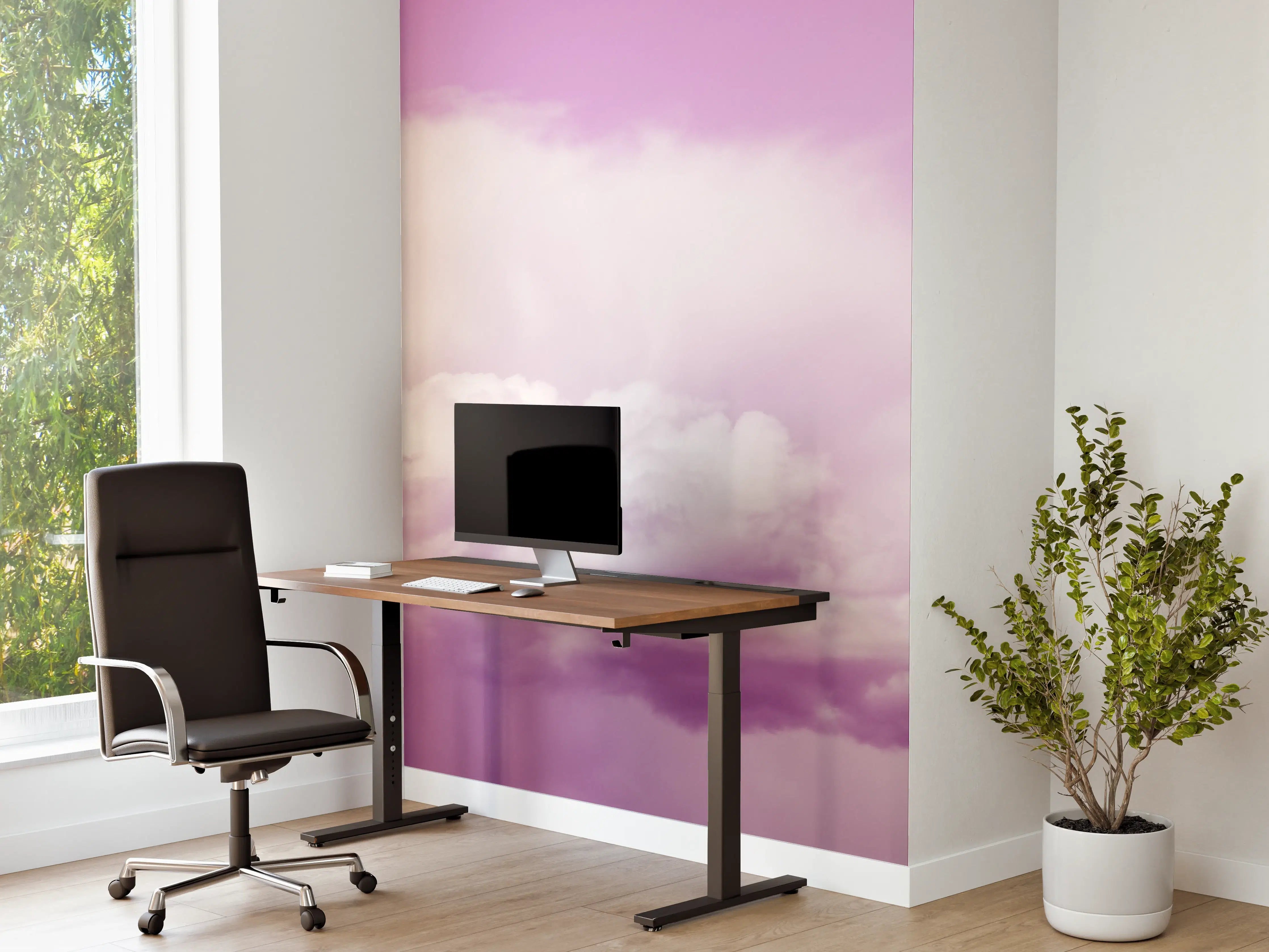 Büro Wandgestaltung - Pastellrosa Himmelspanorama