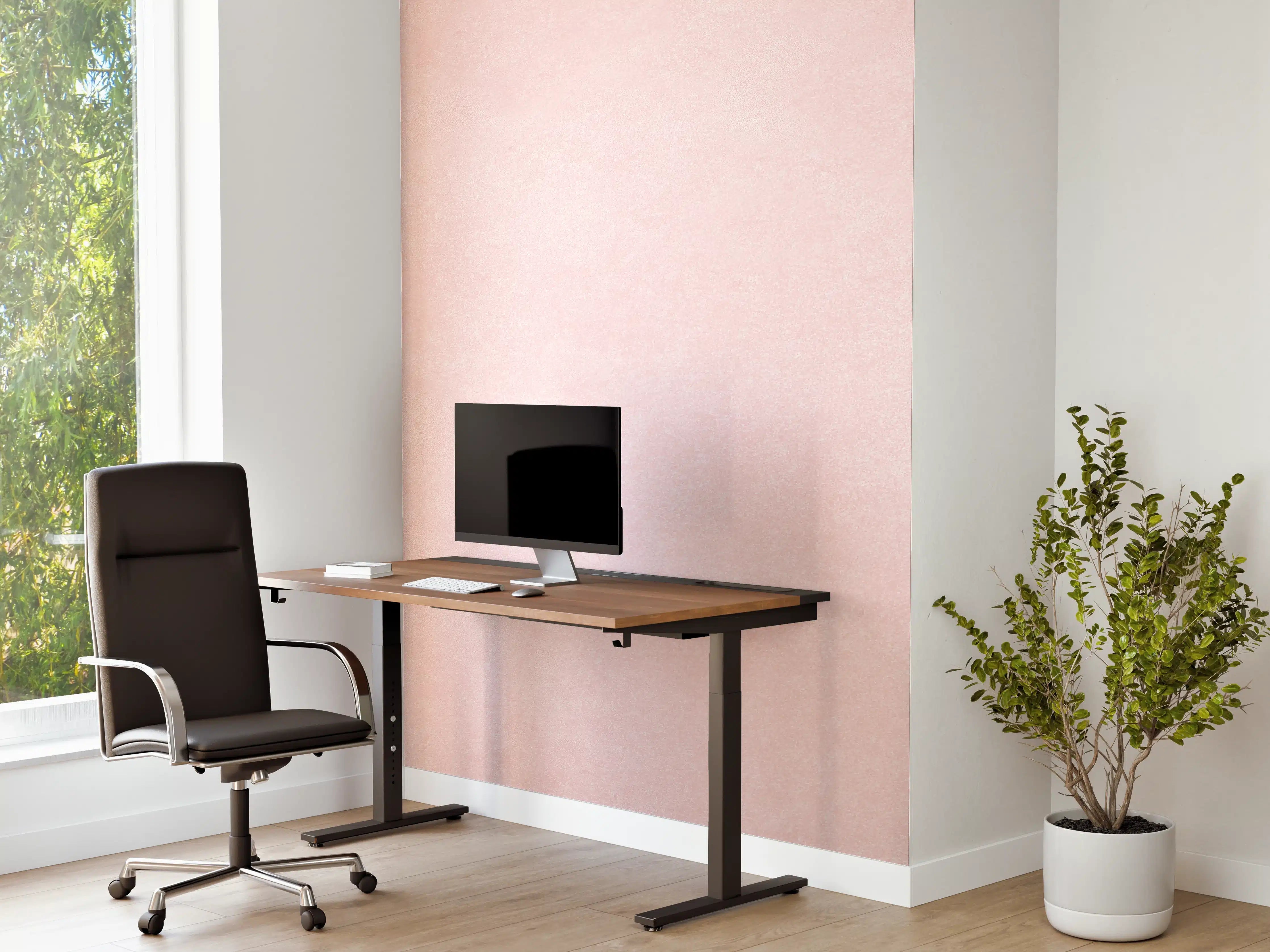 Büro Wandgestaltung - Pinke Wandtextur