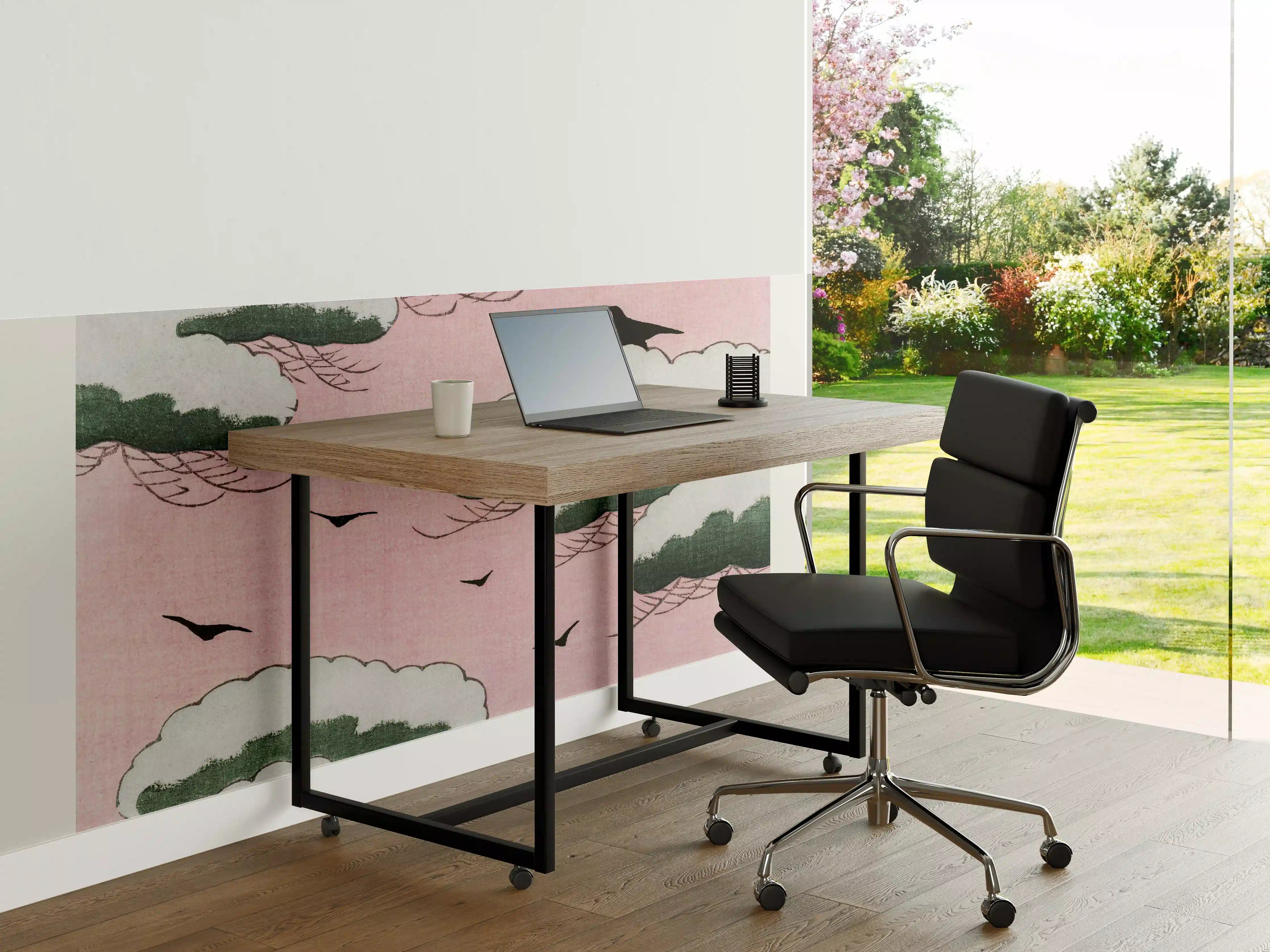 Büro Wandgestaltung - Pinker Himmel "Bijutsu Sekai"