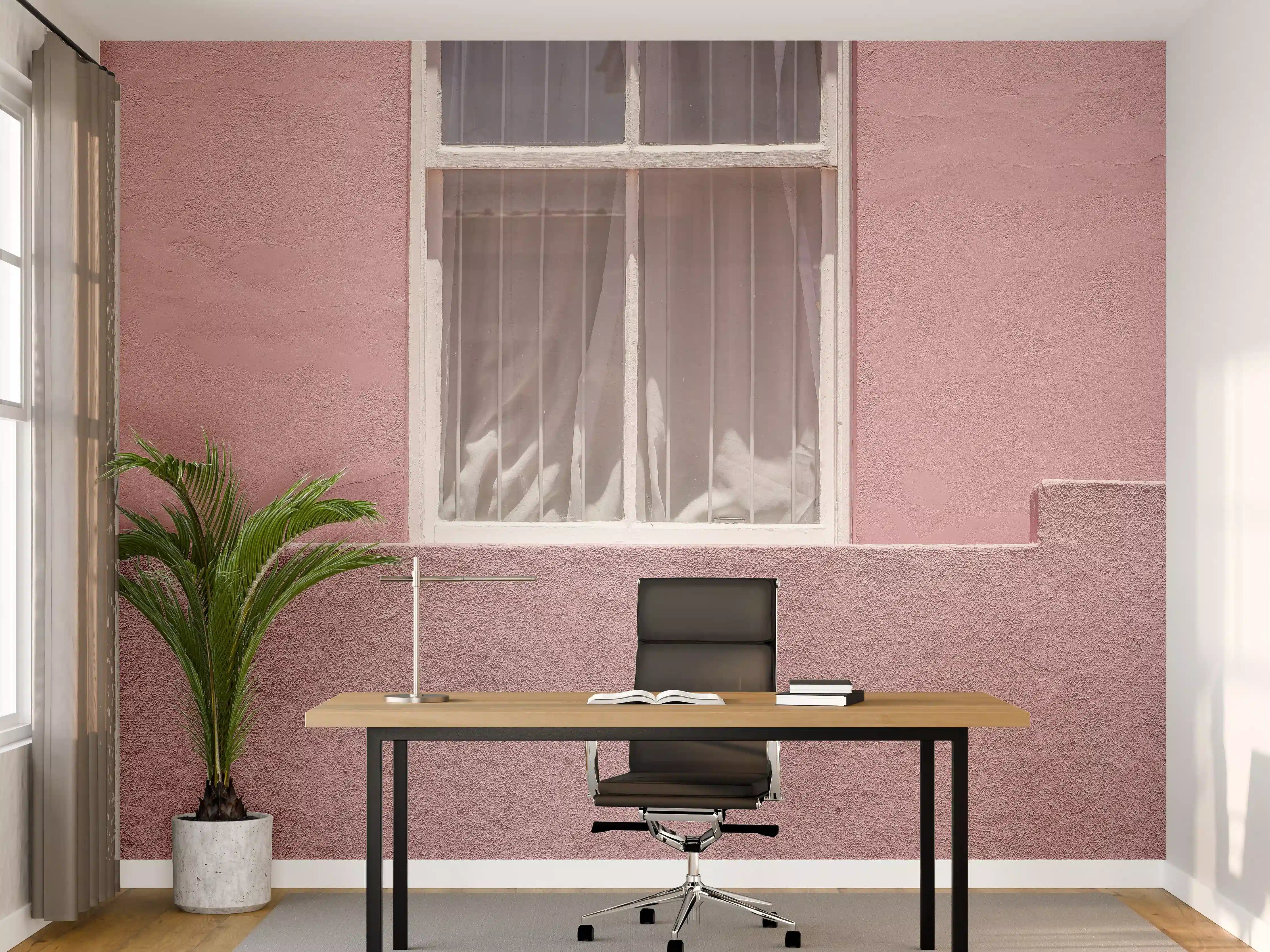 Büro Wandgestaltung - Pinkes Wandbild Urbaner Chic