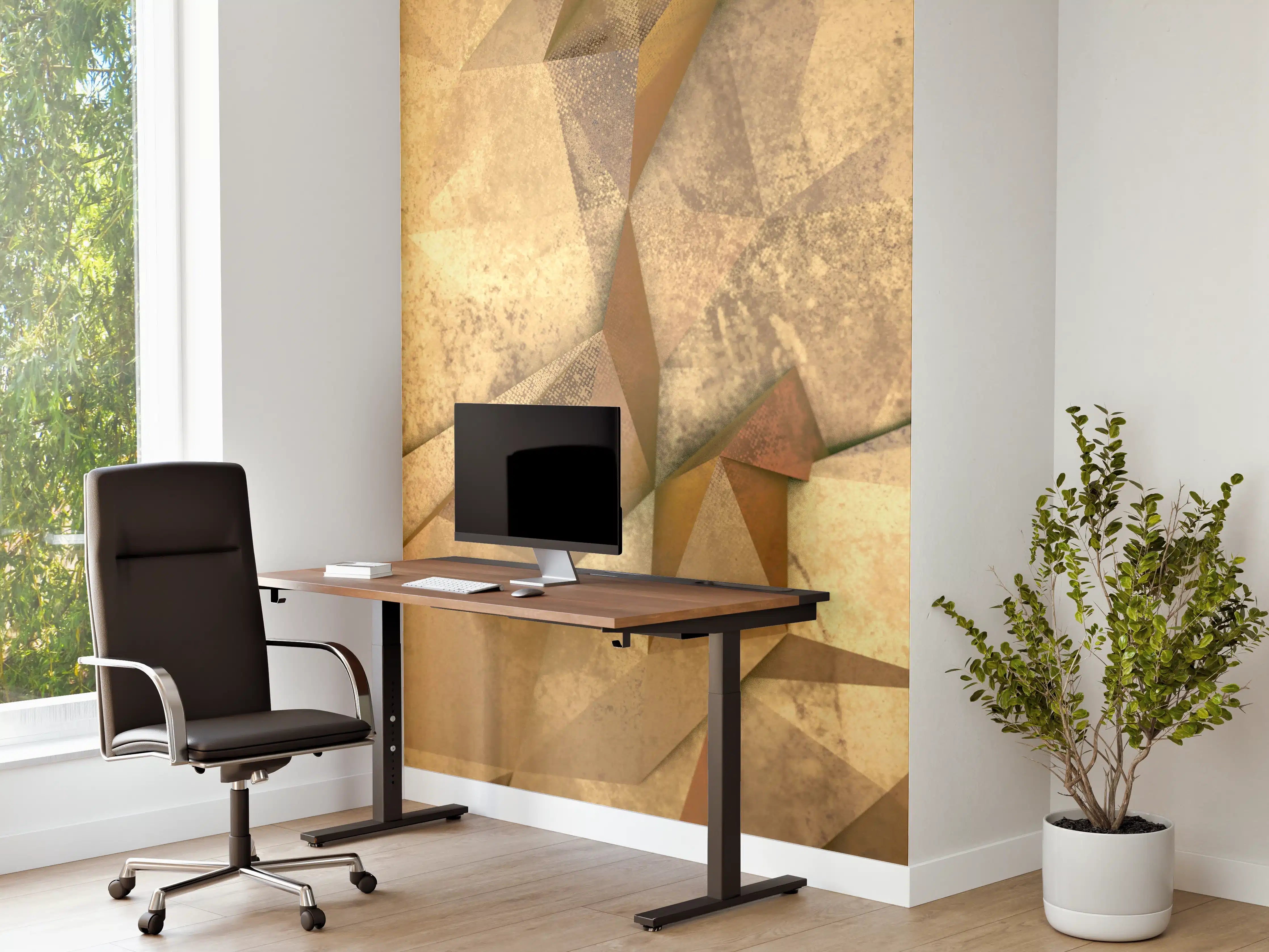 Büro Wandgestaltung - Polygonale Hntergrund Textur