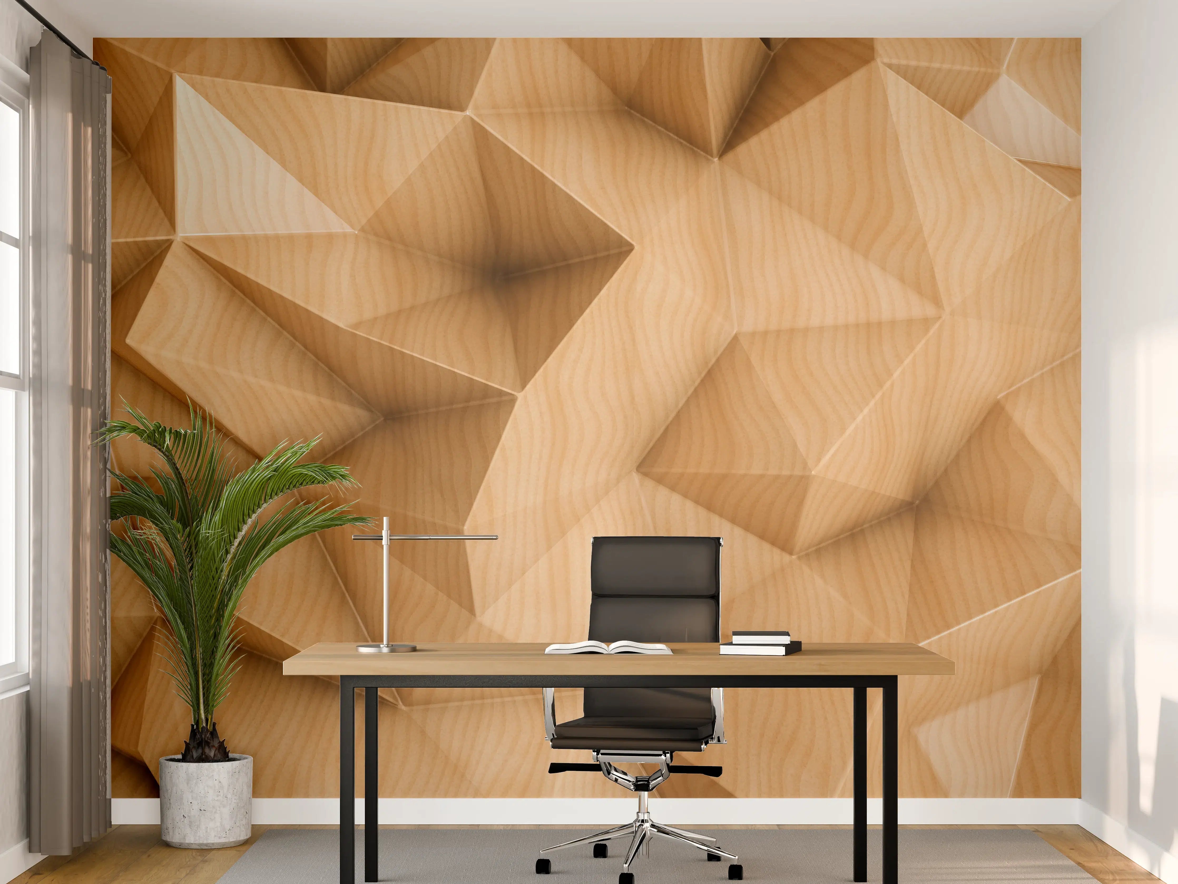 Büro Wandgestaltung - Polygonaler abstrakter Hintergrund