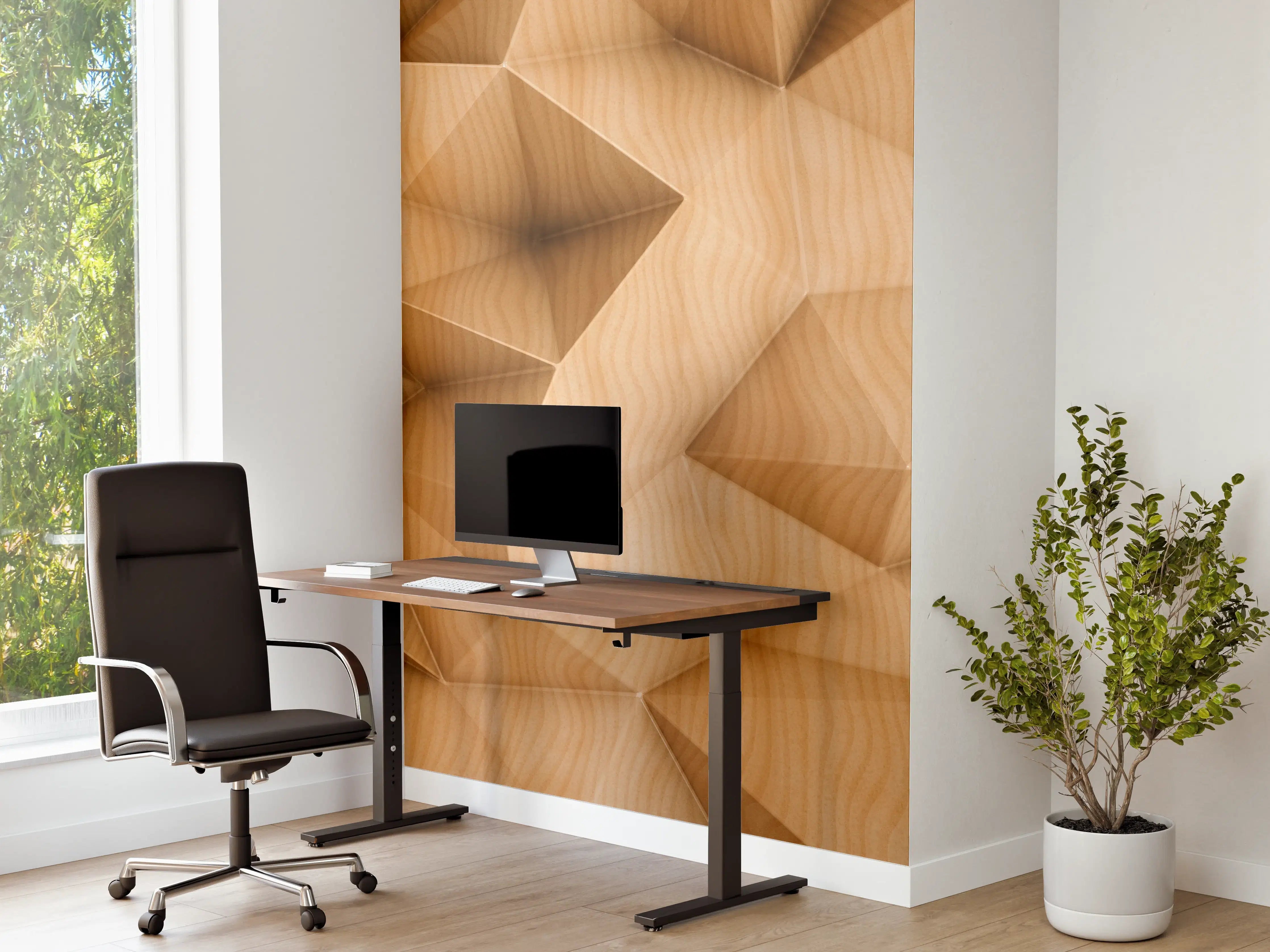 Büro Wandgestaltung - Polygonaler abstrakter Hintergrund