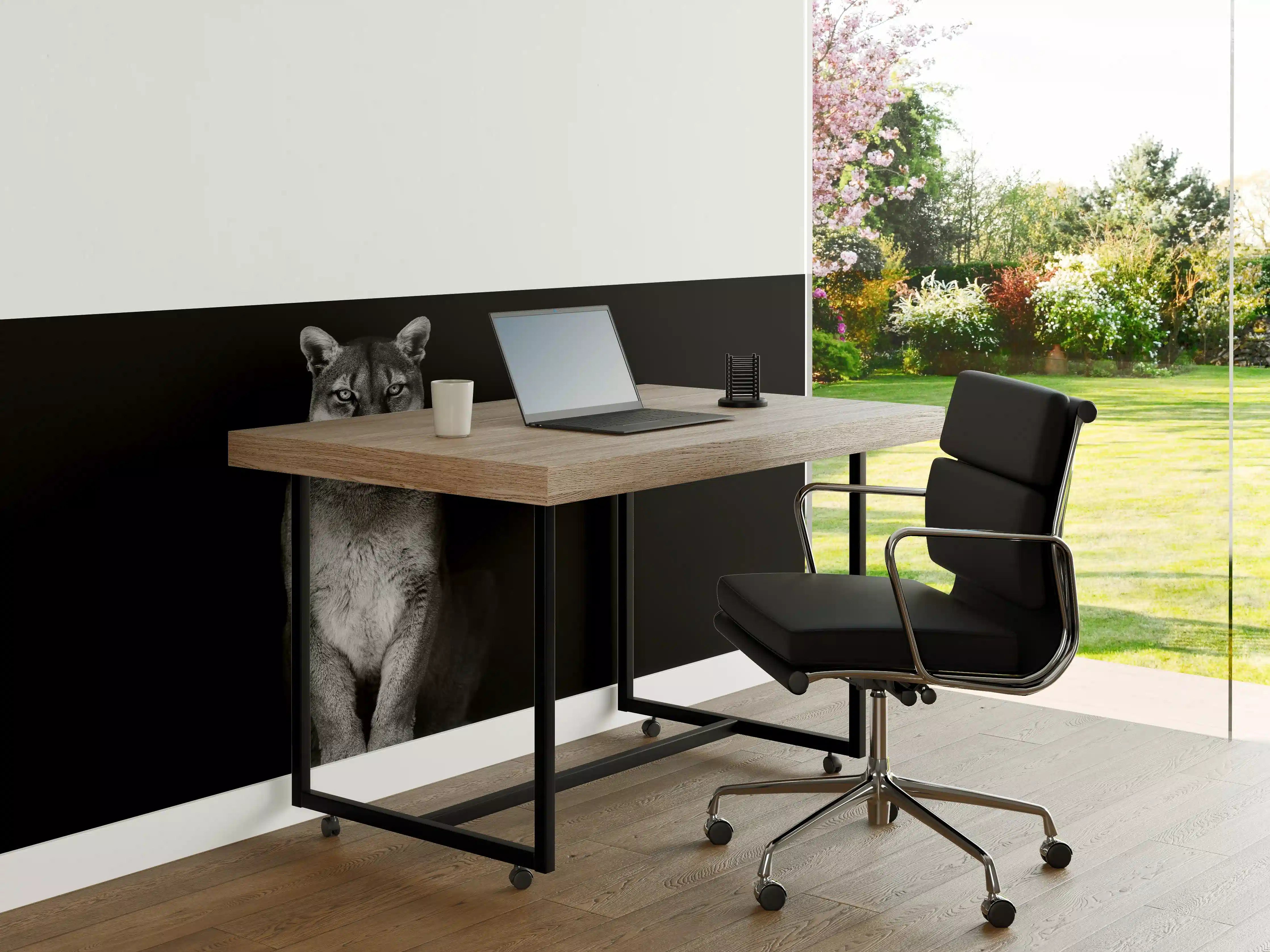 Büro Wandgestaltung - Porträt des Bergpumas
