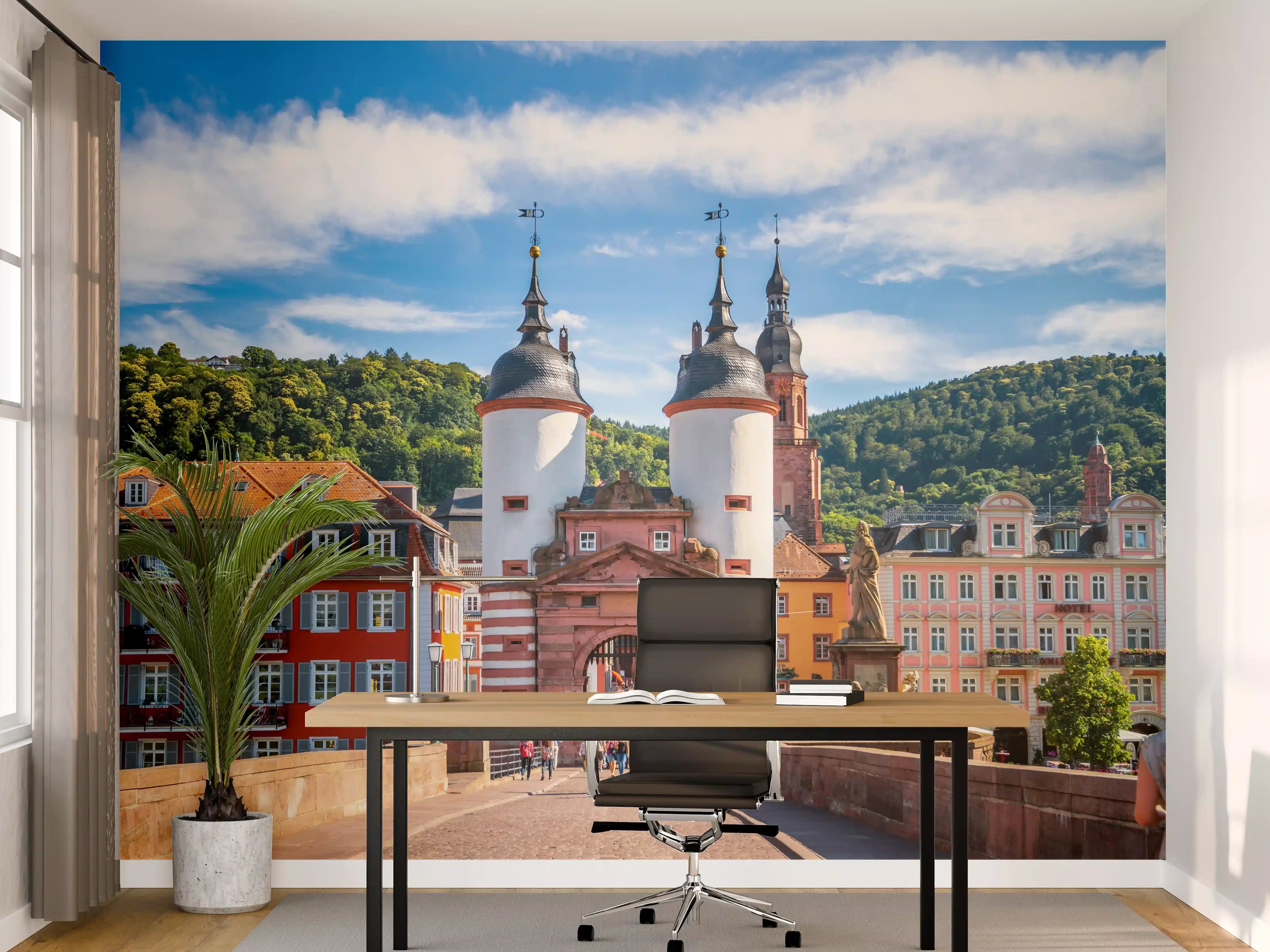 Büro Wandgestaltung - Prächtiger Anblick auf Brücke in Heidelberg