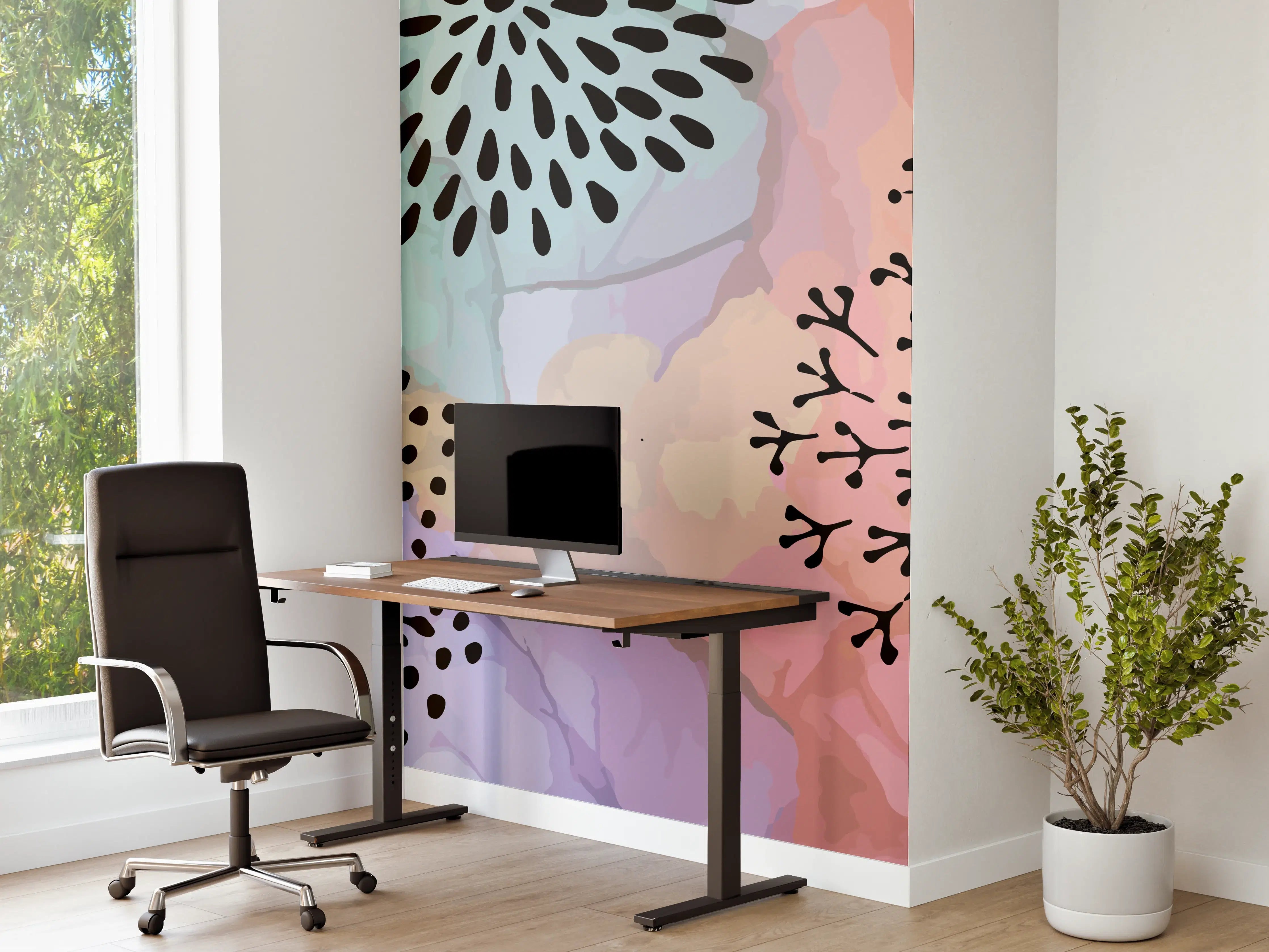 Büro Wandgestaltung - Pusteblume Aquarell