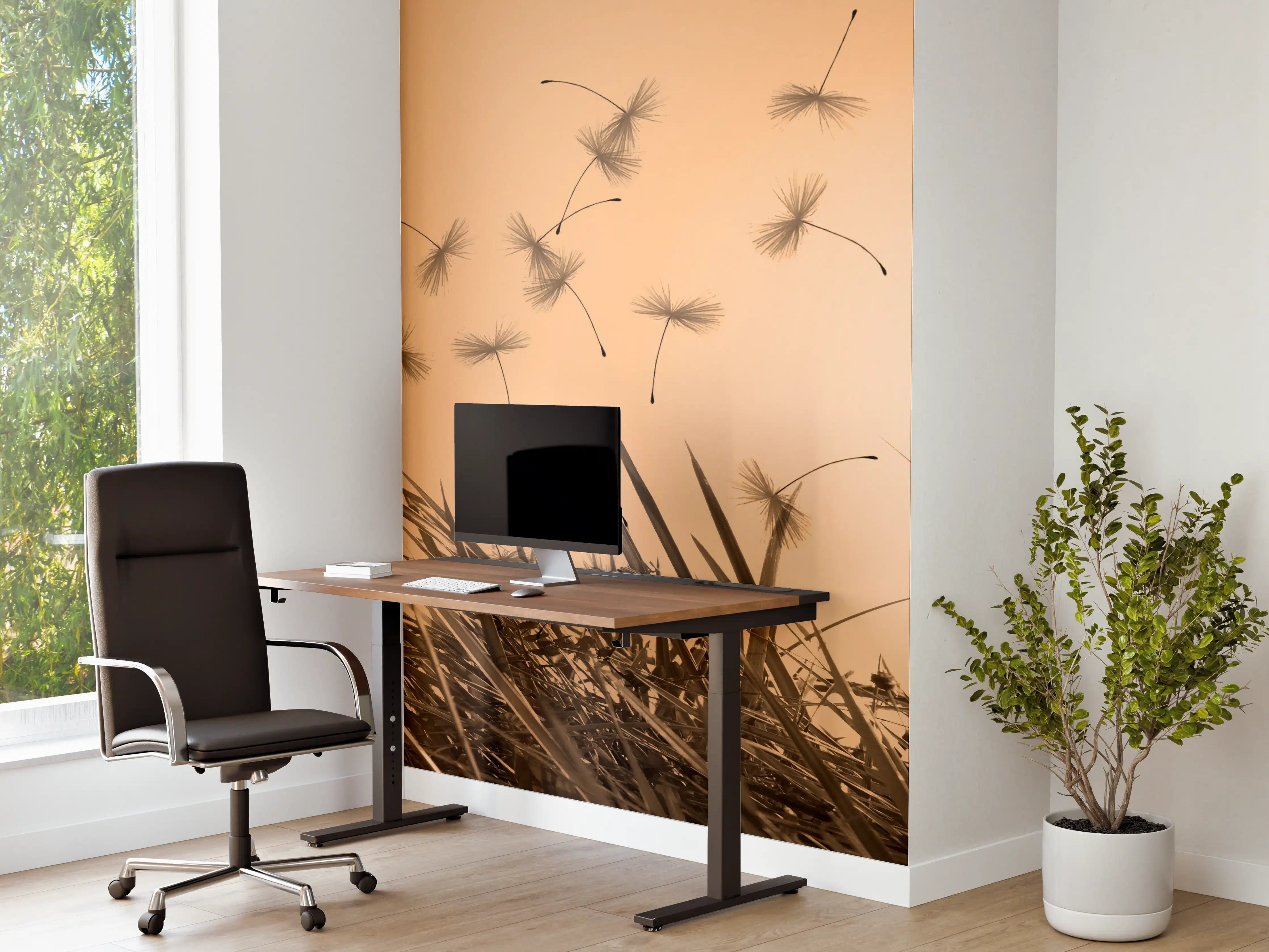 Büro Wandgestaltung - Pusteblume beim Sonnenuntergang