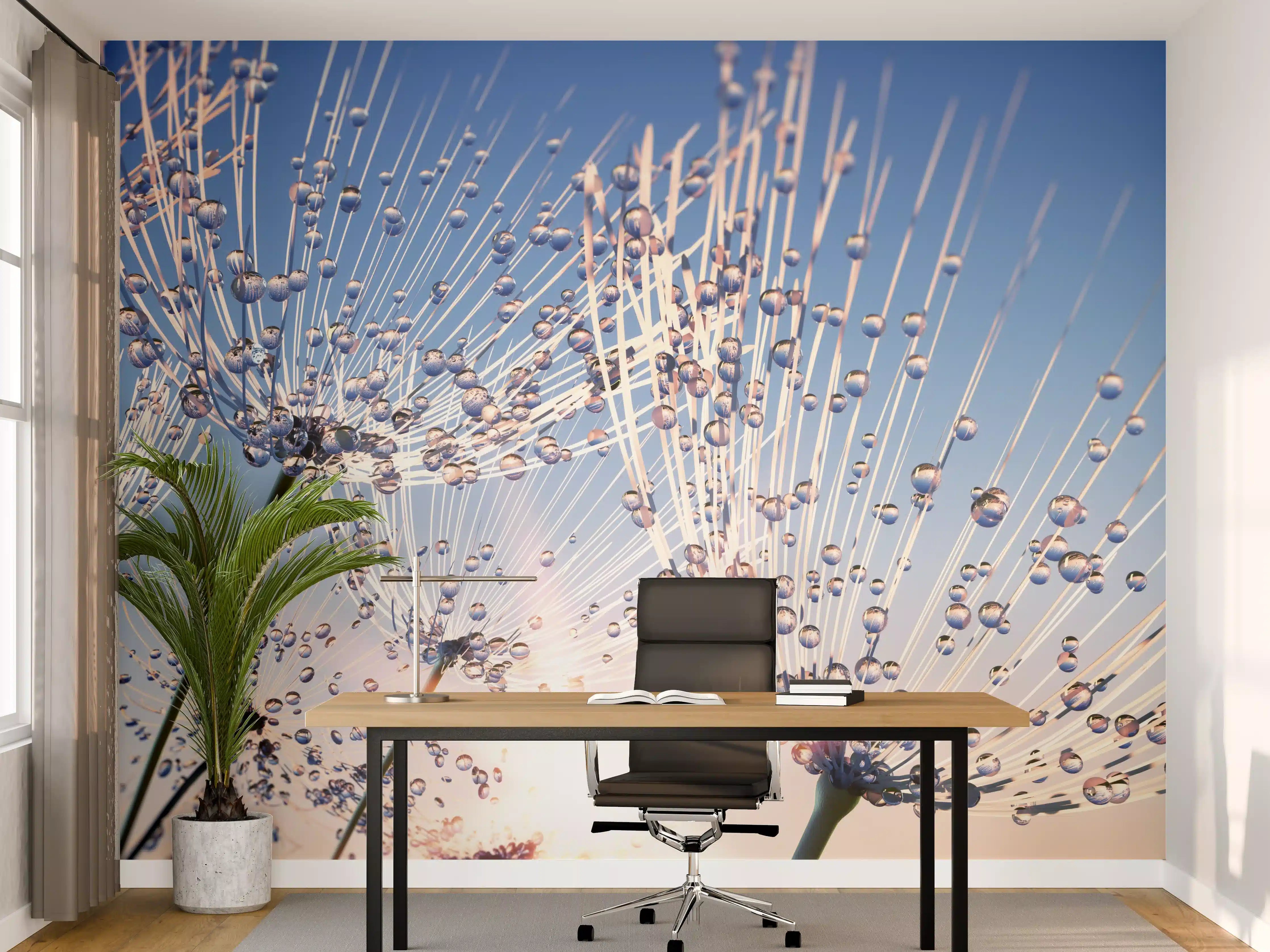 Büro Wandgestaltung - Pusteblume mit Tautropfen