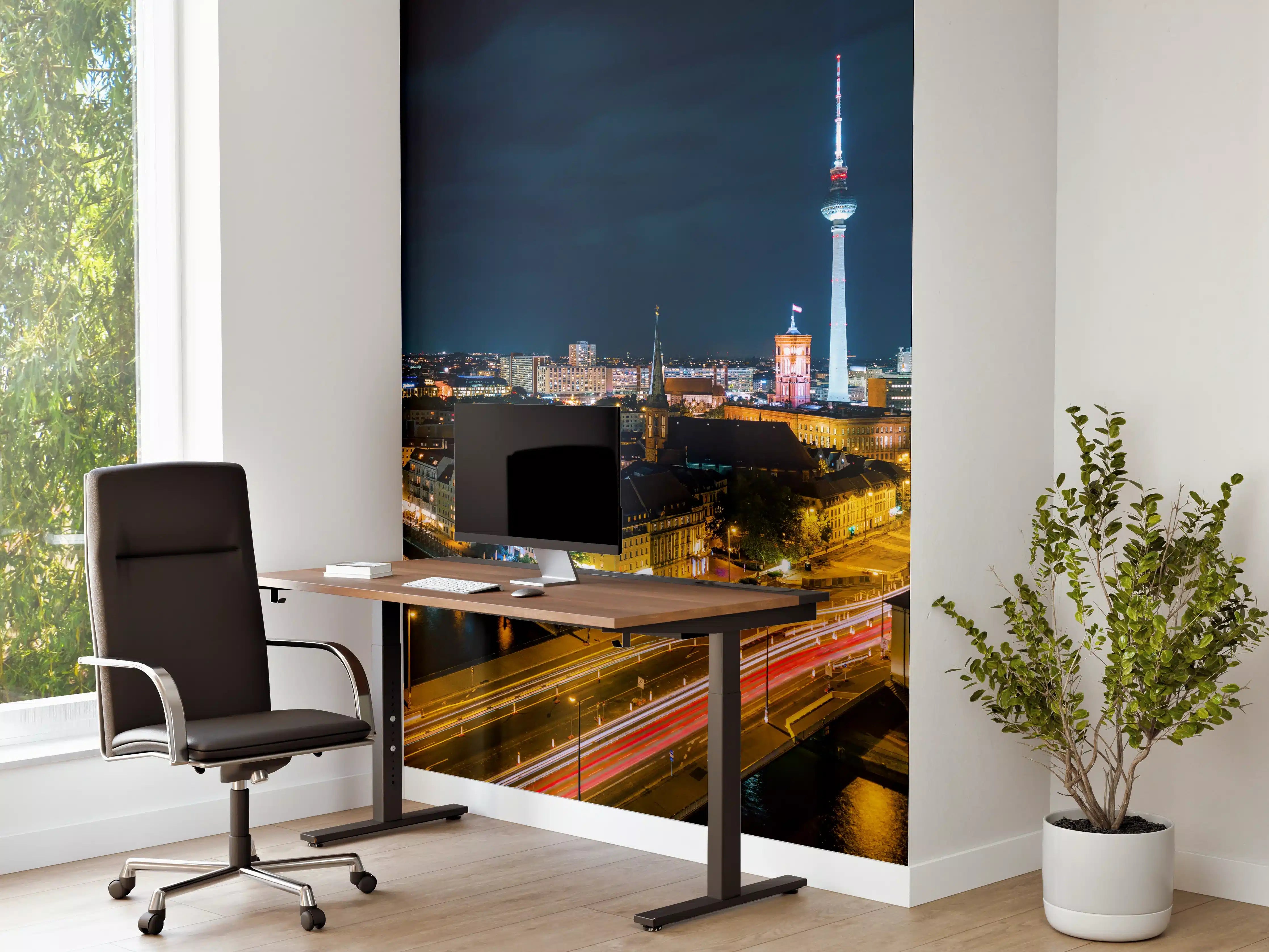 Büro Wandgestaltung - Pusteblume schwarz-weiß Hintergrund