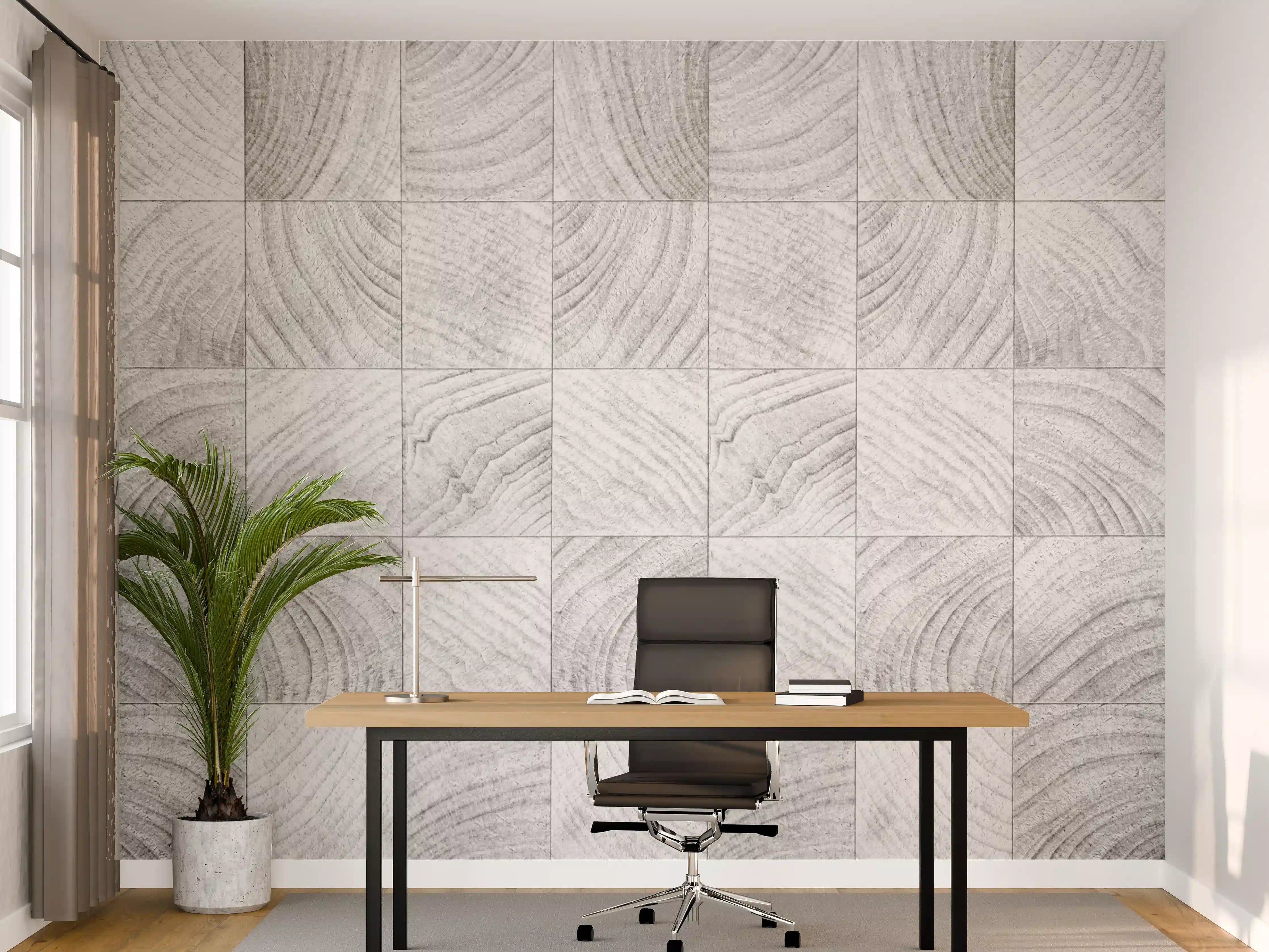 Büro Wandgestaltung - Quadratische Holzartige Fliesen