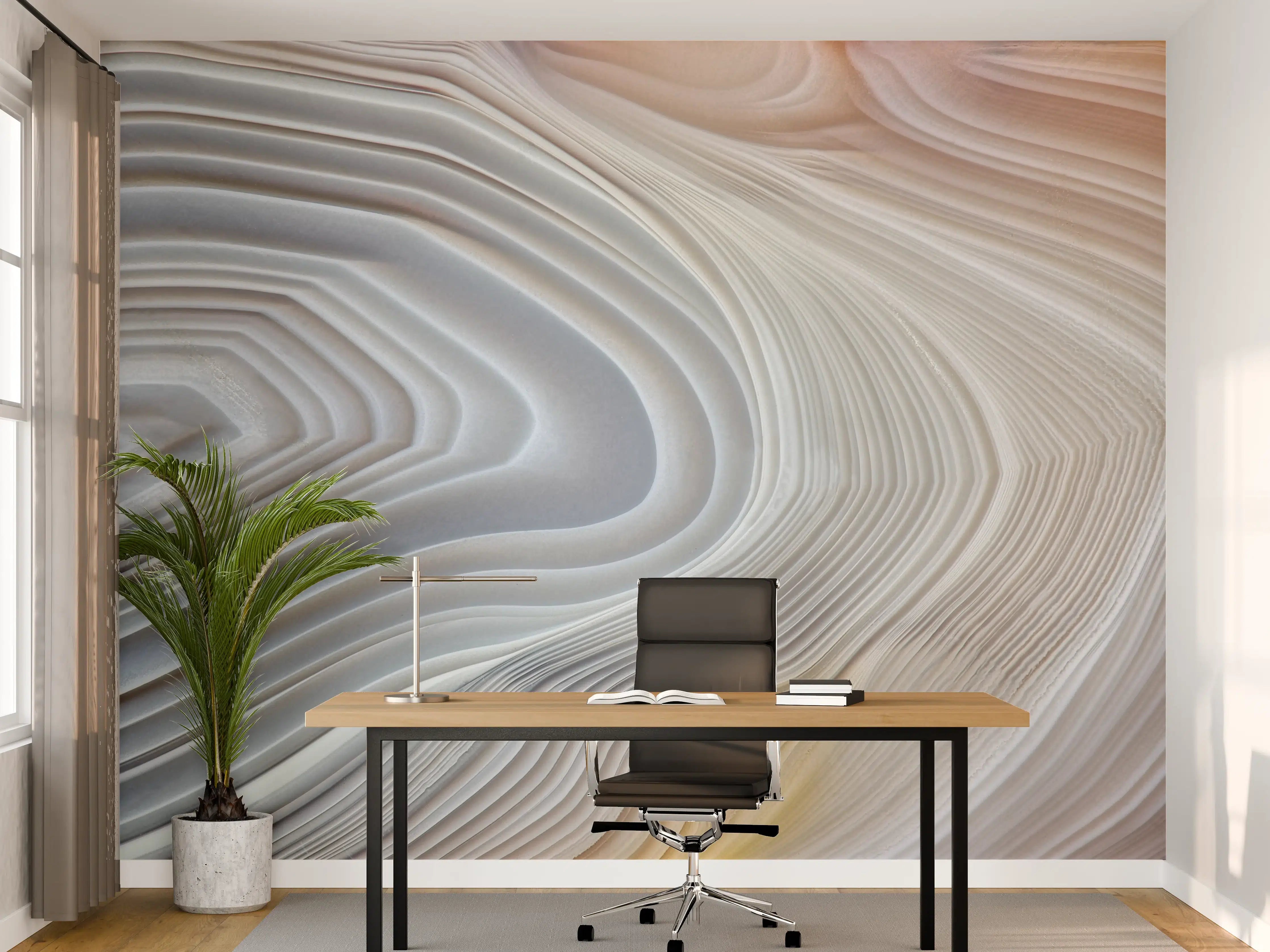 Büro Wandgestaltung - Querschnitt eines Achatkristalls
