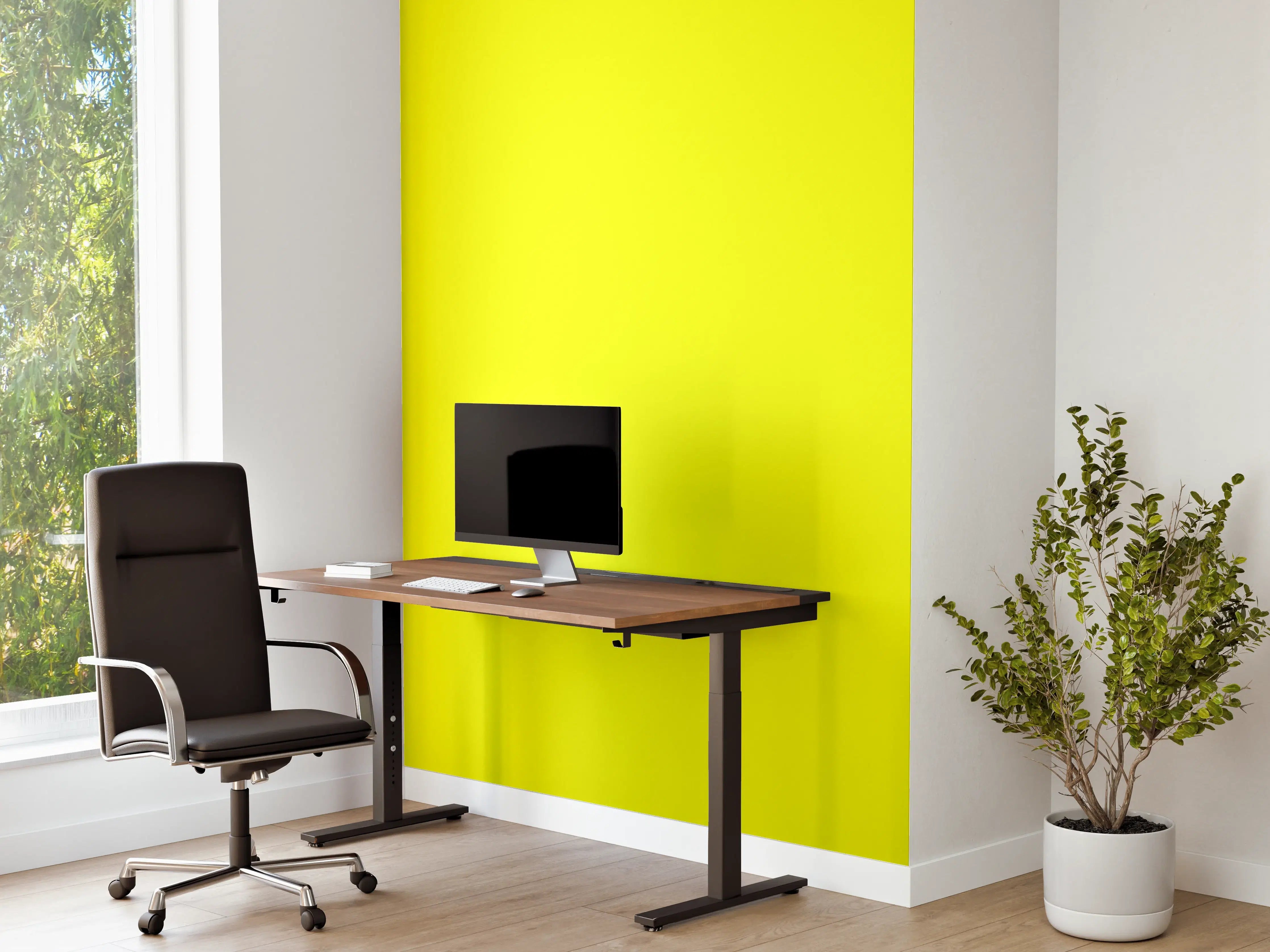 Büro Wandgestaltung - RAL 1026 (leuchtendes Gelb)