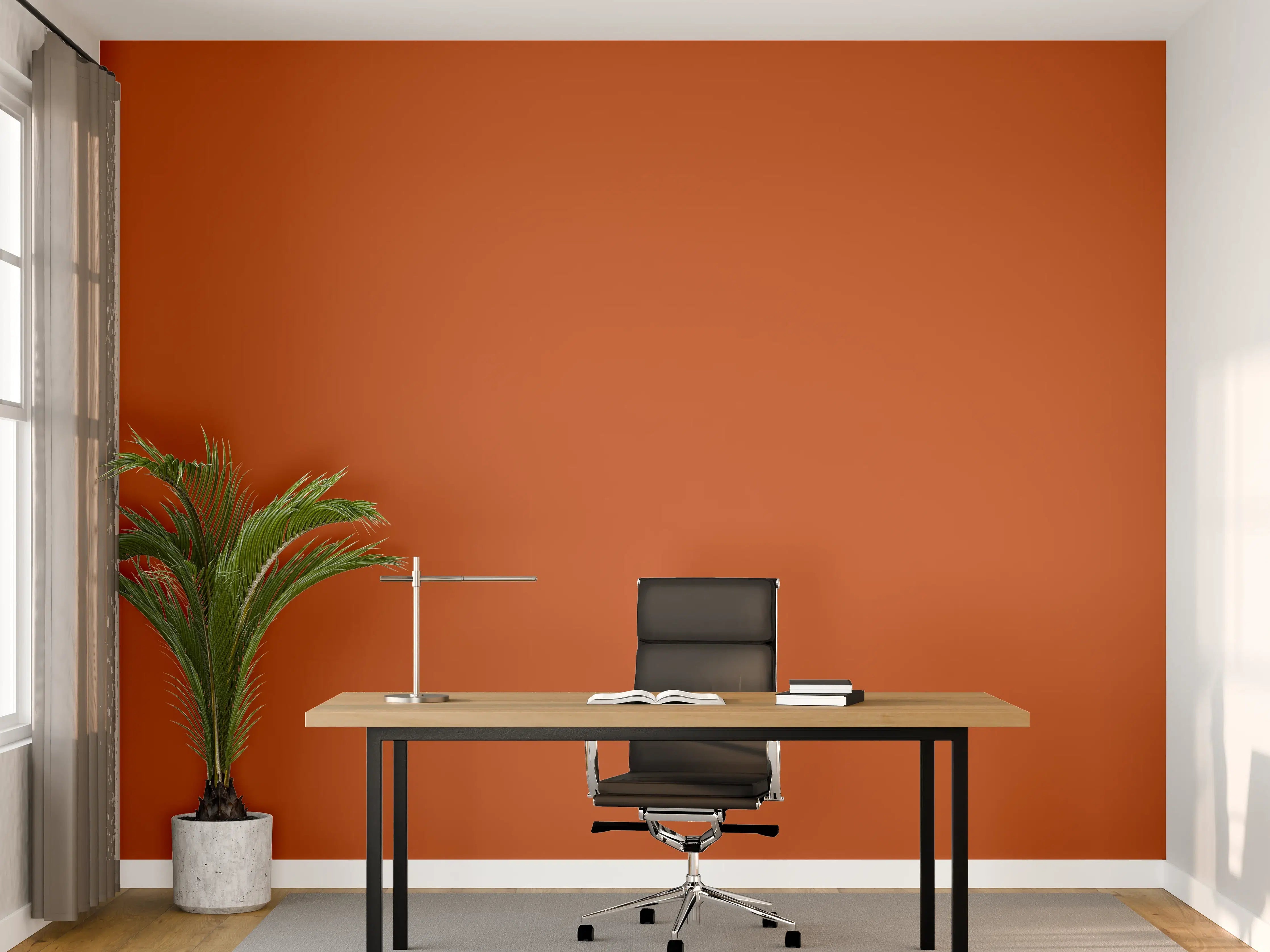 Büro Wandgestaltung - RAL 2001 (Rot-Orange)