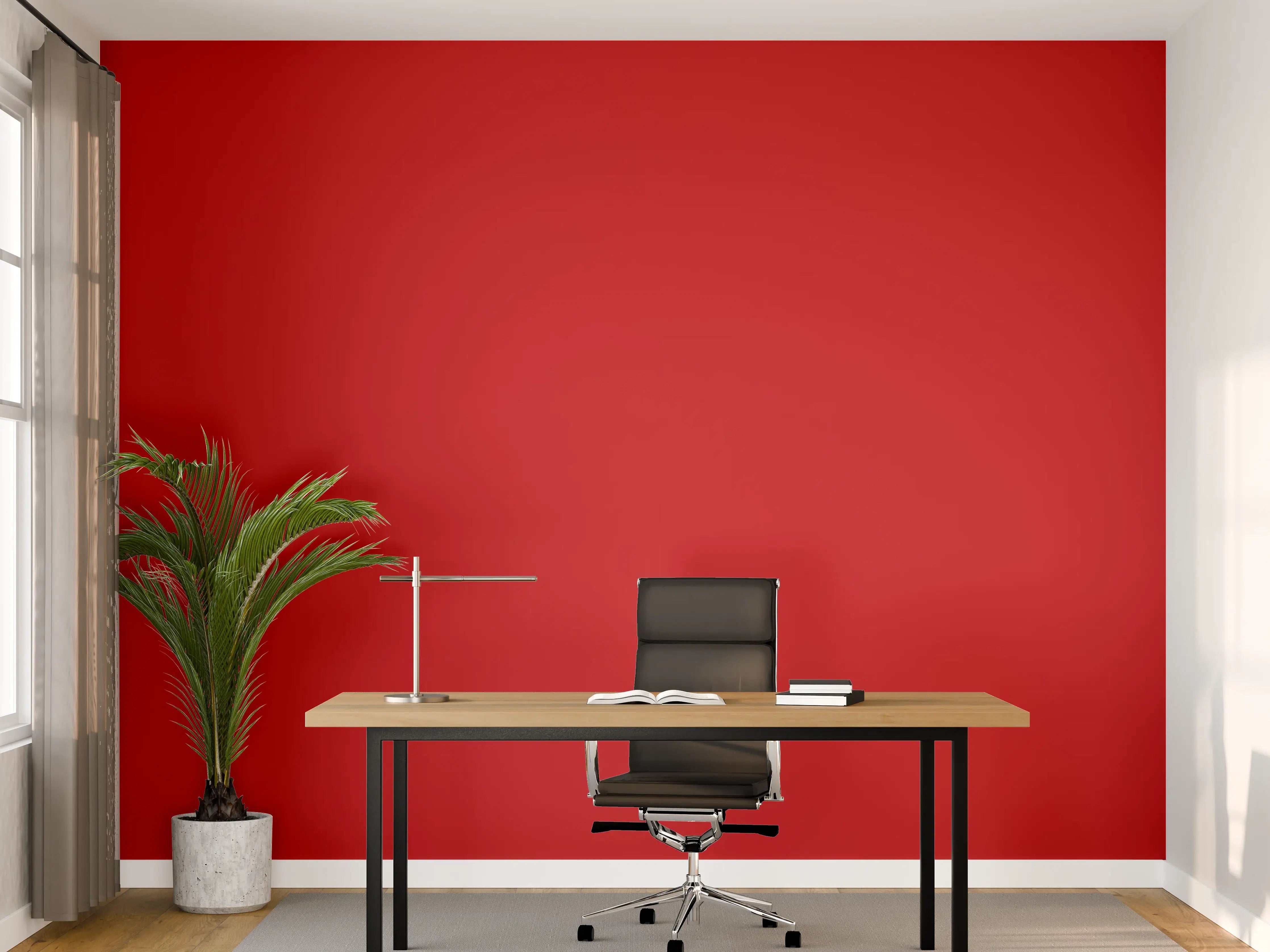 Büro Wandgestaltung - RAL 3020 (Verkehrsrot)