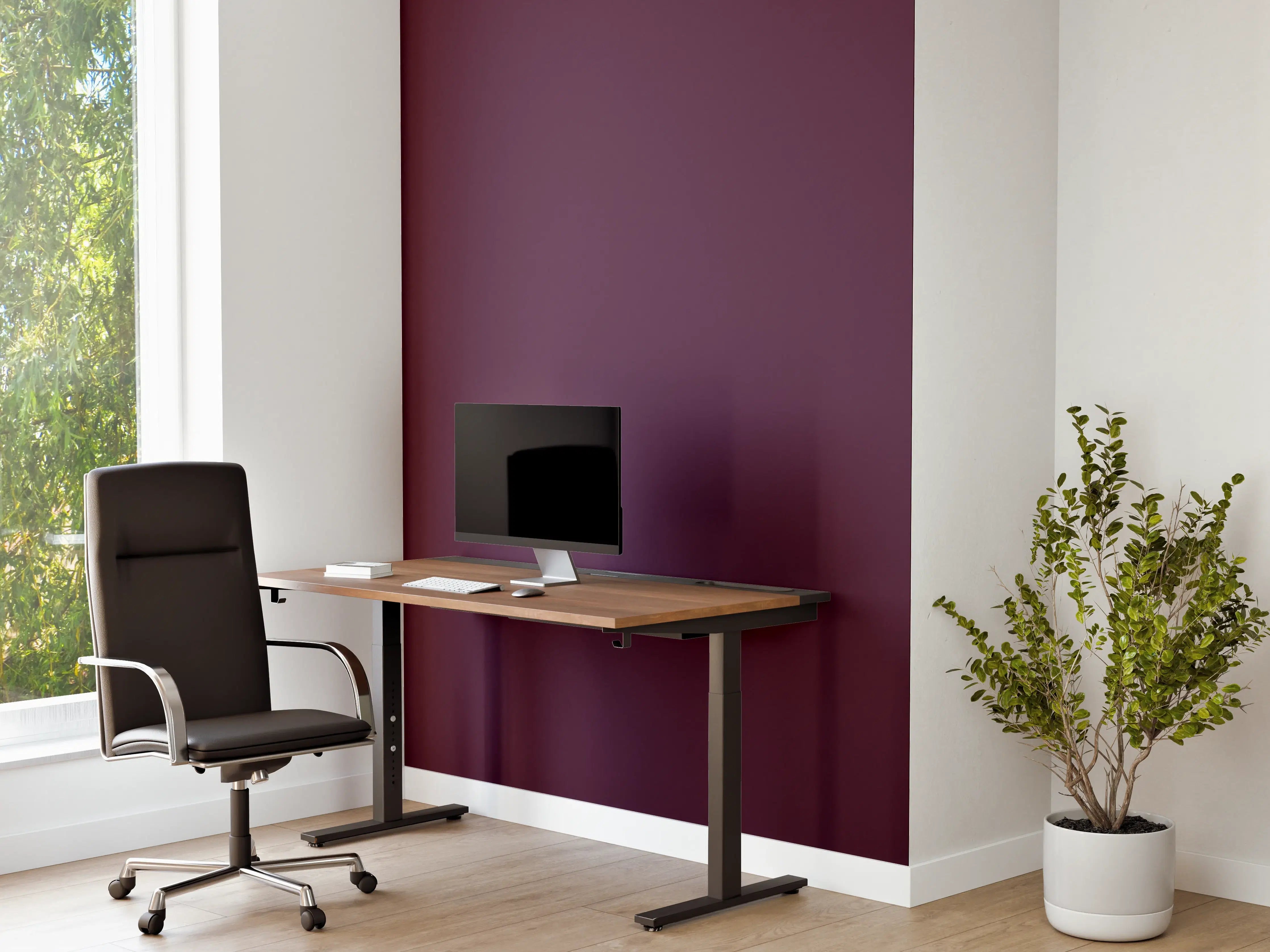 Büro Wandgestaltung - RAL 4007 Purpurrot