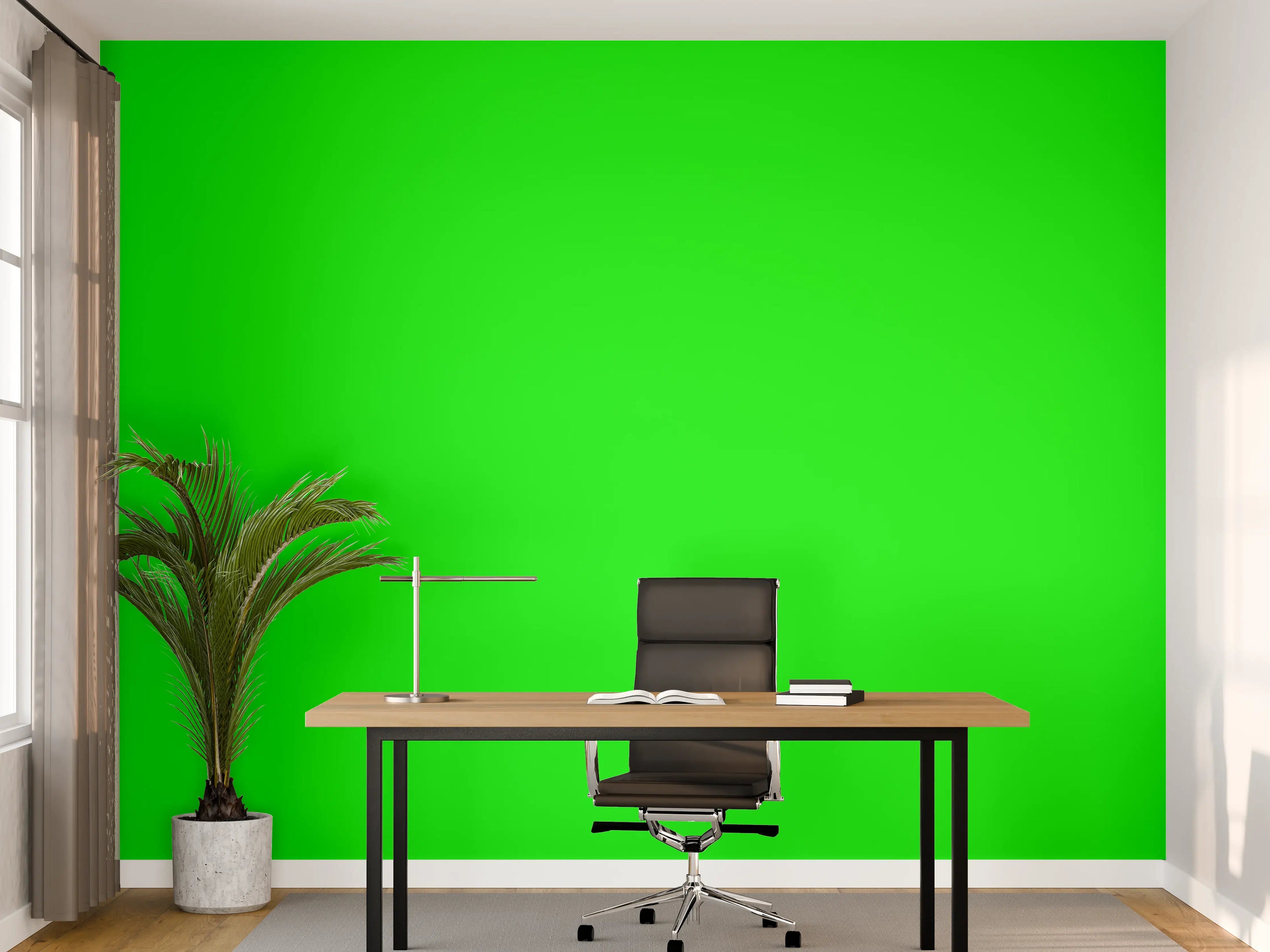 Büro Wandgestaltung - RAL 6038 (leuchtendes Grün)