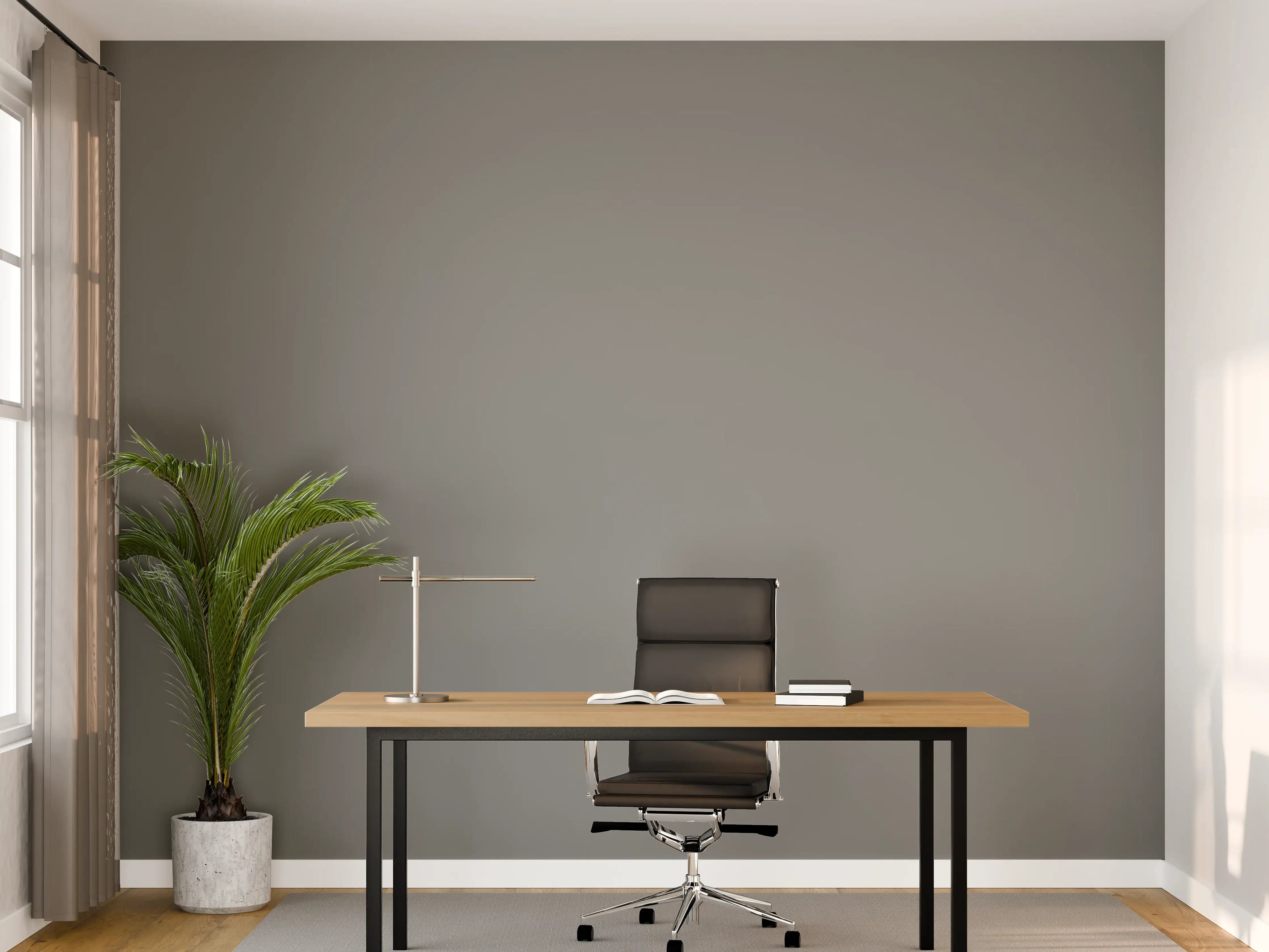 Büro Wandgestaltung - RAL 7037 (Staubiges Grau)