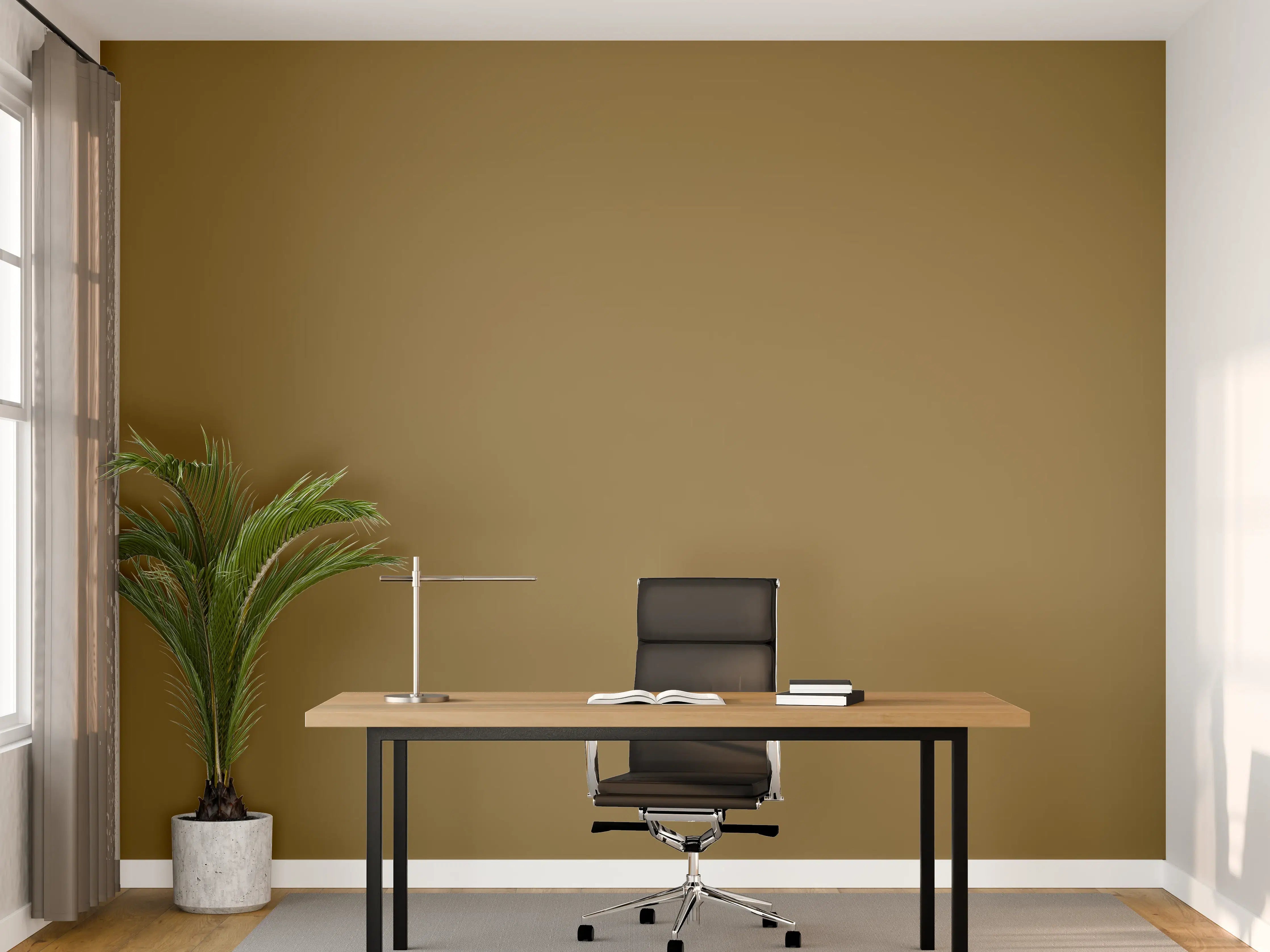 Büro Wandgestaltung - RAL 8000 (Grünbraun)