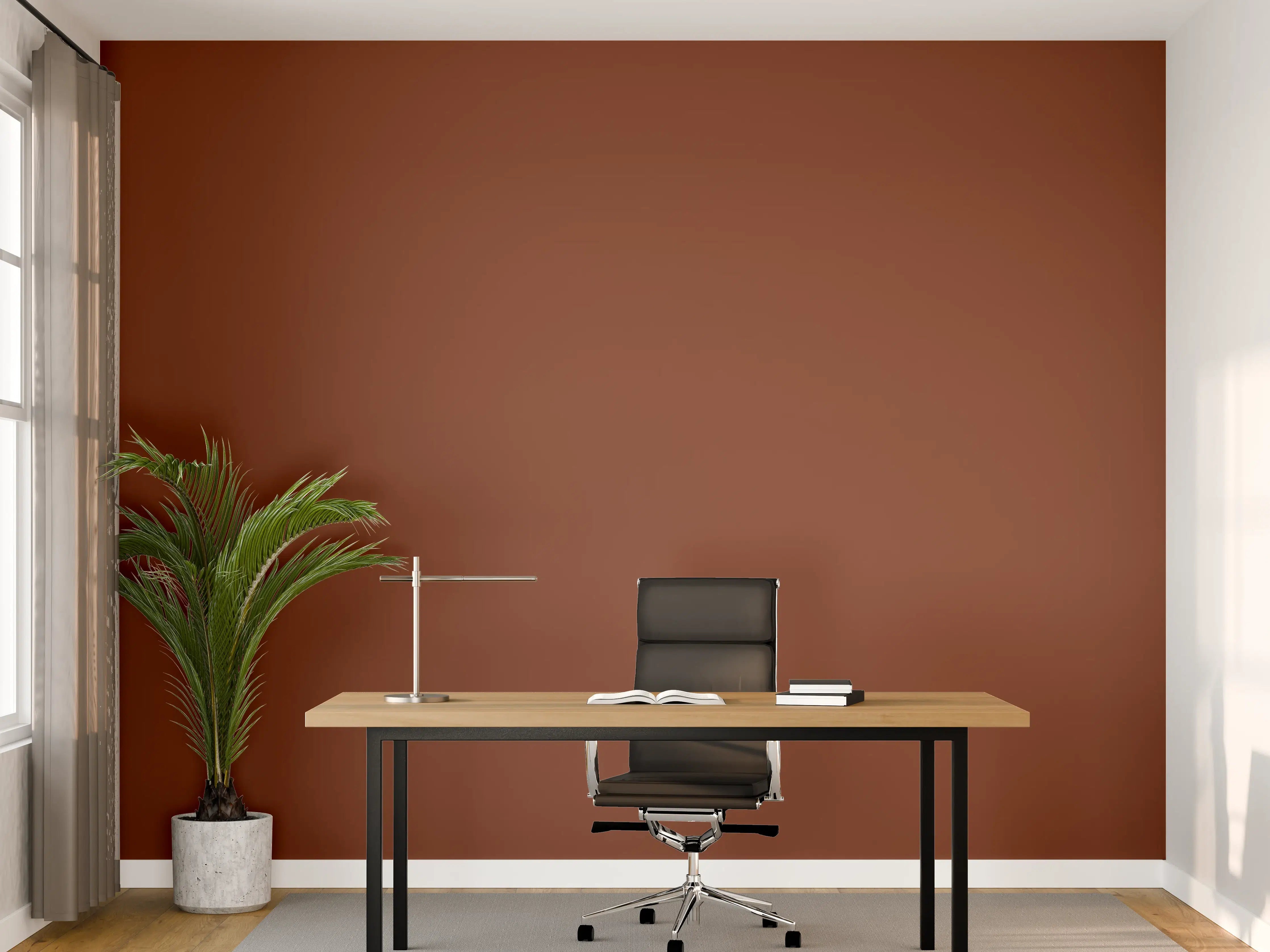 Büro Wandgestaltung - RAL 8029 Mahagonibraun