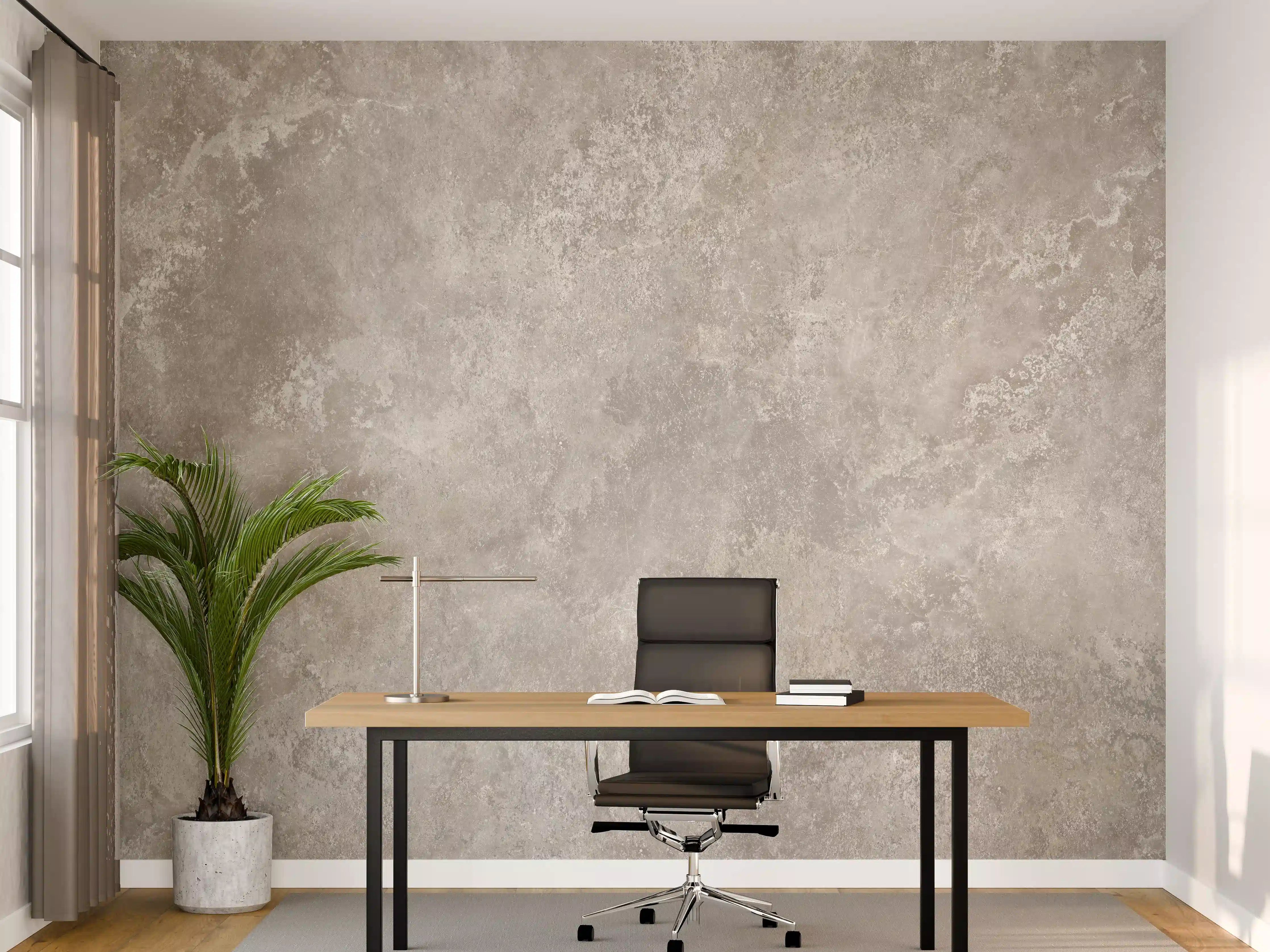 Büro Wandgestaltung - Raue Zement Struktur 