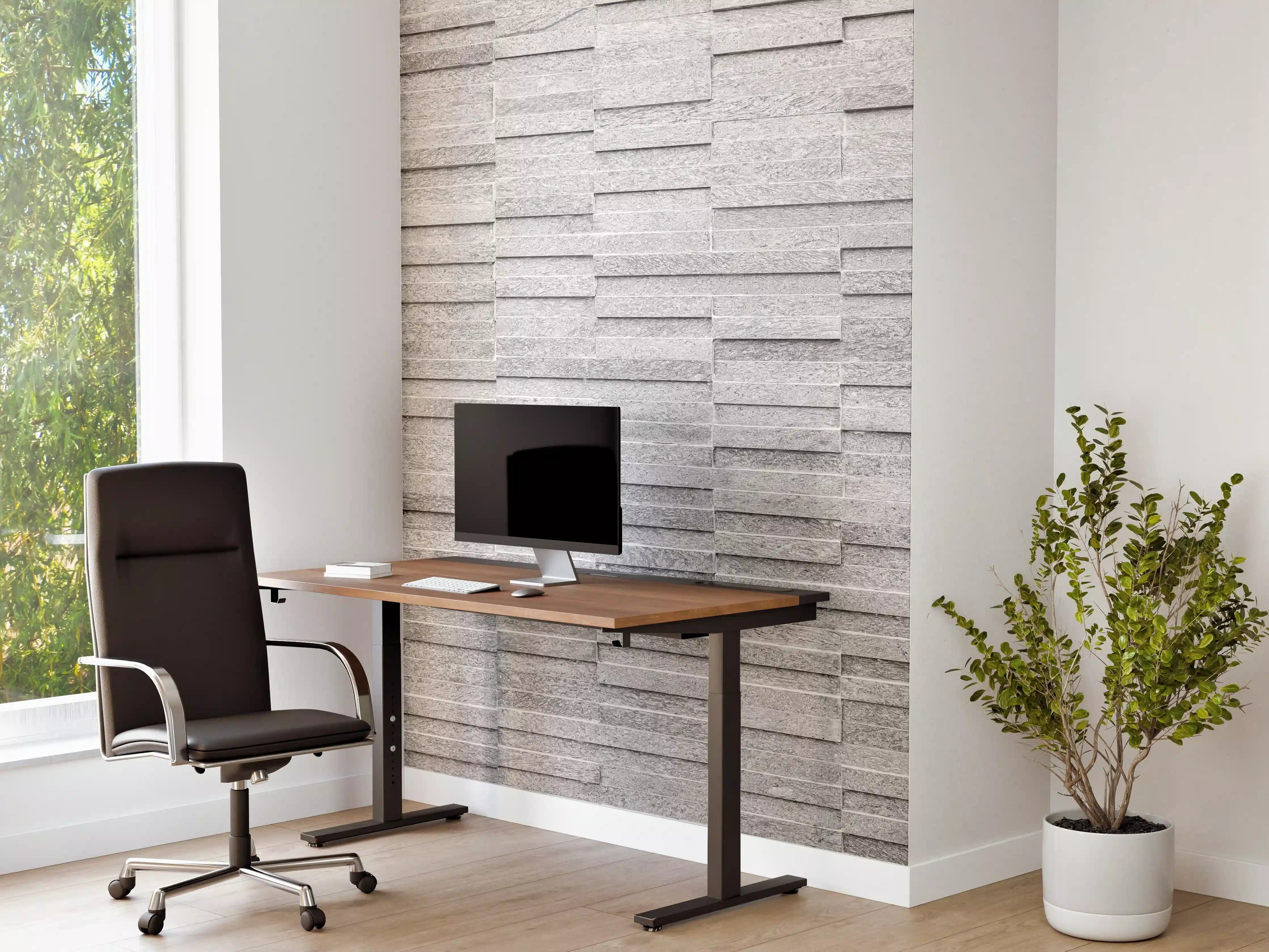 Büro Wandgestaltung - Rauer weißer Sandstein