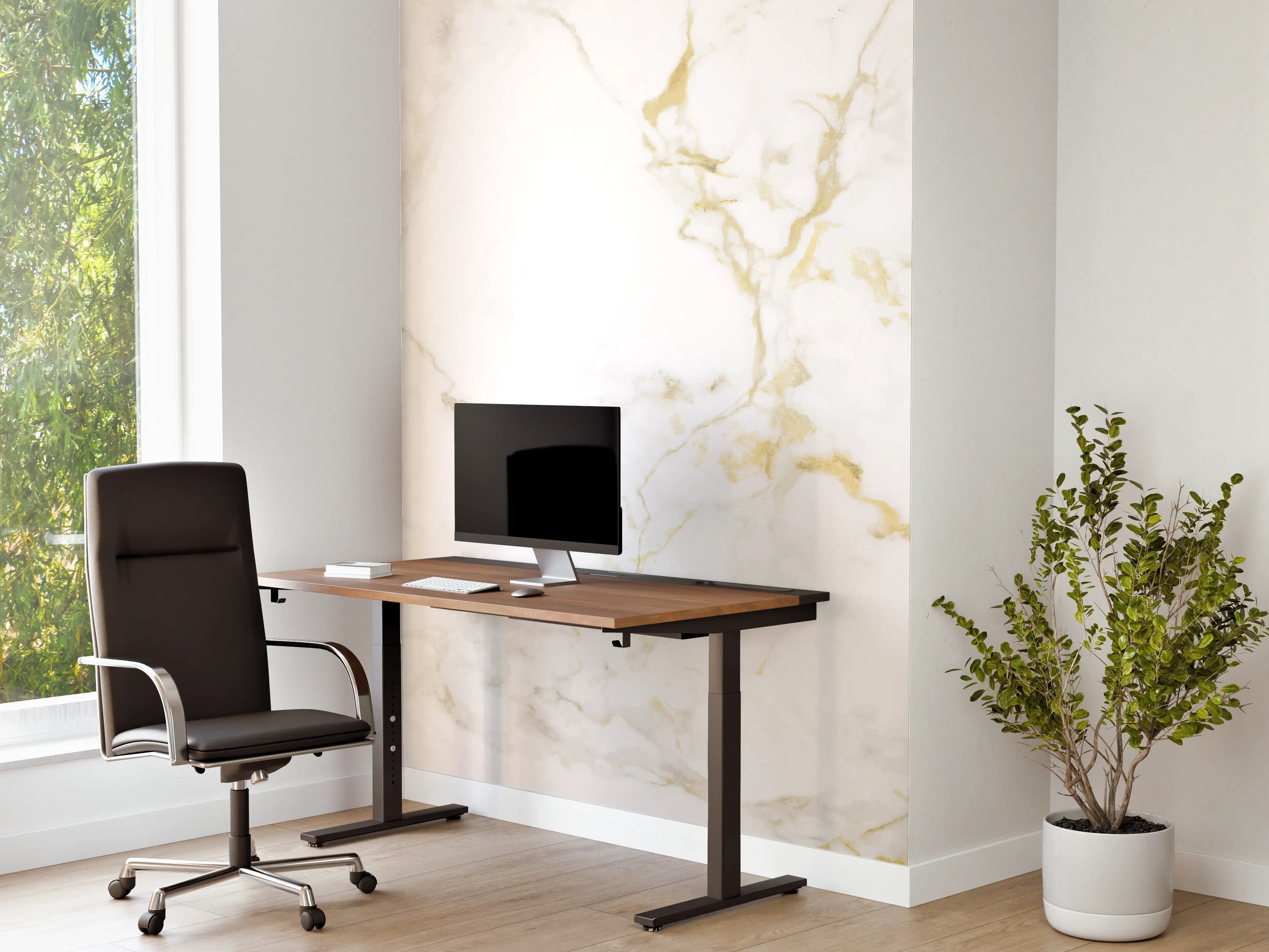 Büro Wandgestaltung - Realistische Goldmarmor Textur
