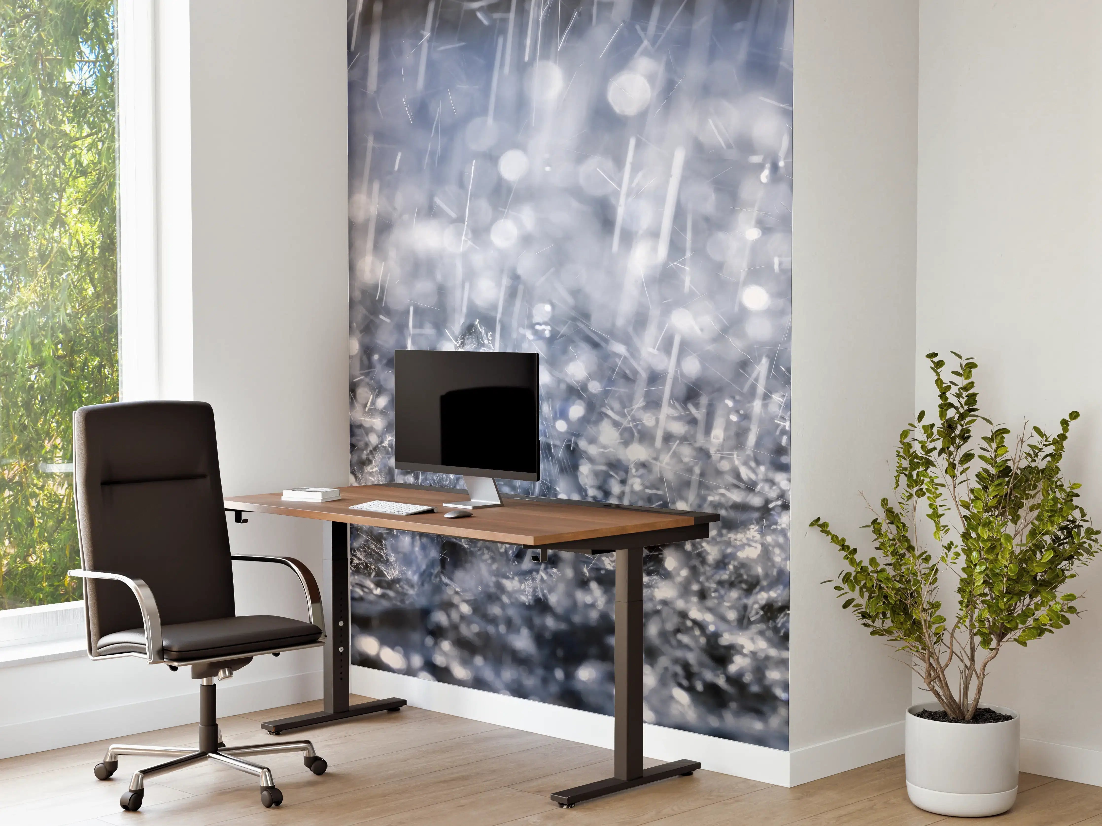 Büro Wandgestaltung - Regentropfen im Detail