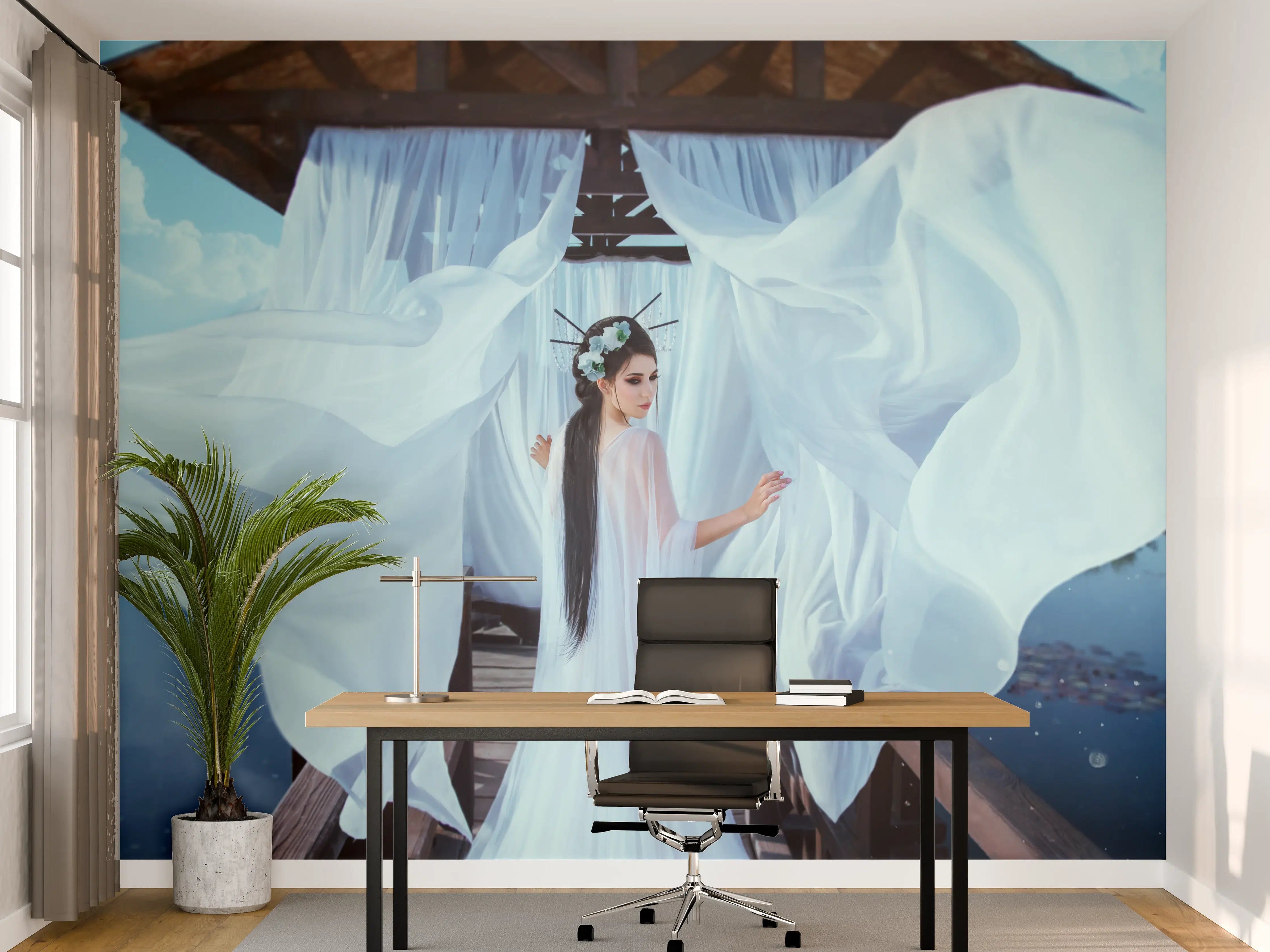Büro Wandgestaltung - Reines Japanisches Porträt 